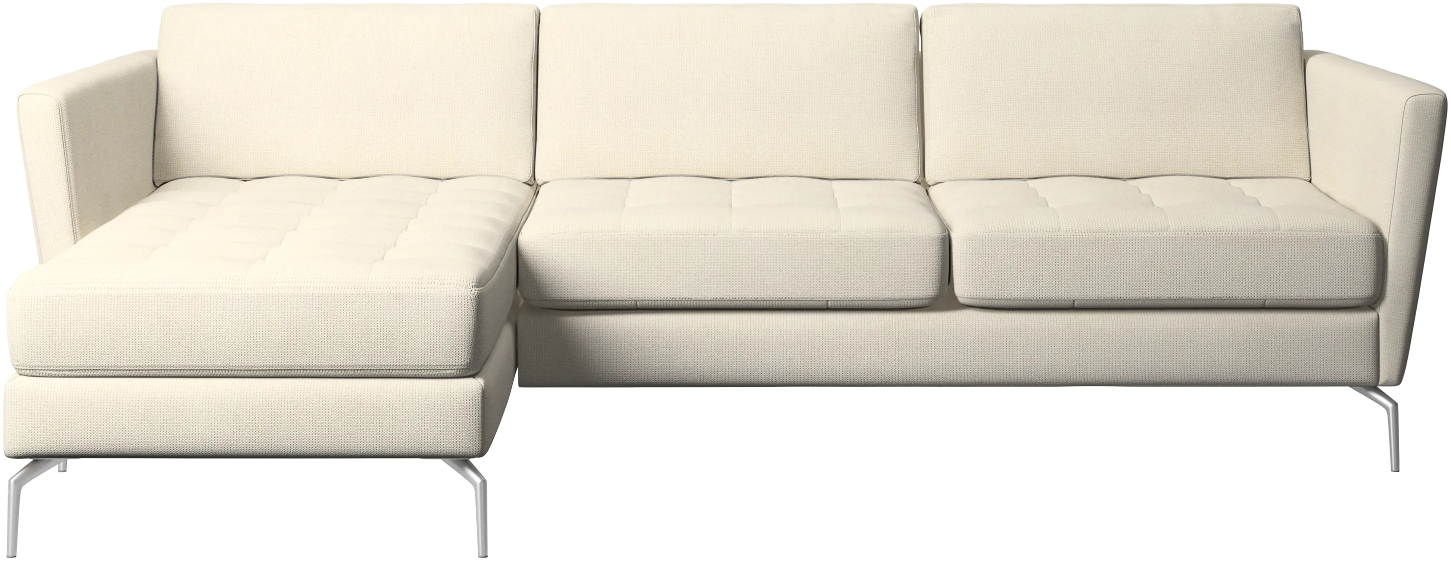 Osaka sofa with resting unit, tufted seat