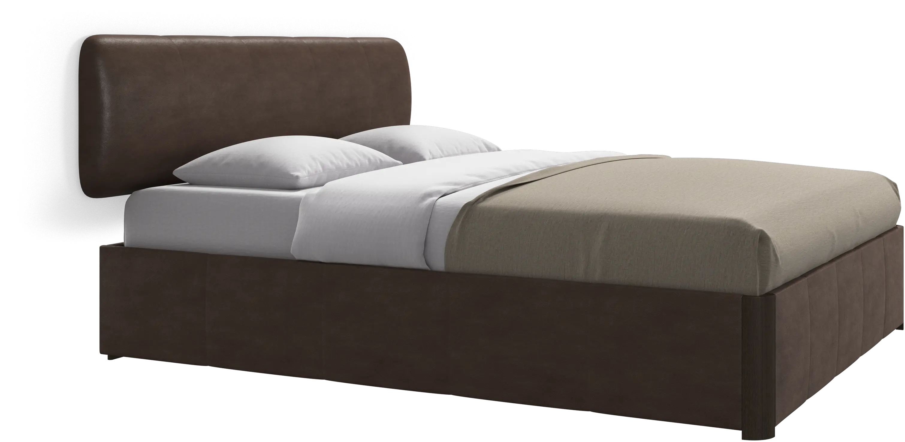 Element 床、壁掛け式ヘッドボード、スラット付き、マットレス除外