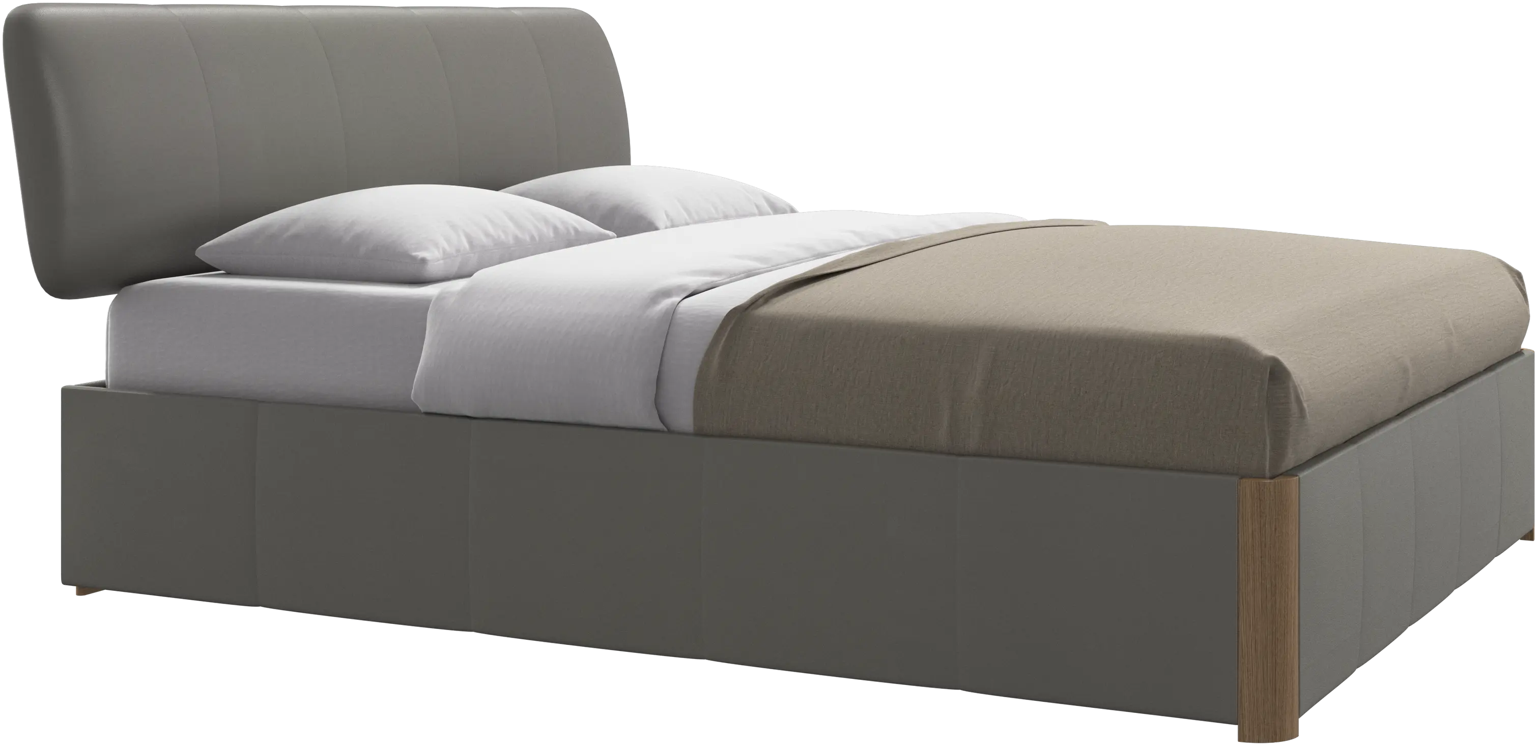 Element bed, bed-mounted headboard, with slats, excl. mattress