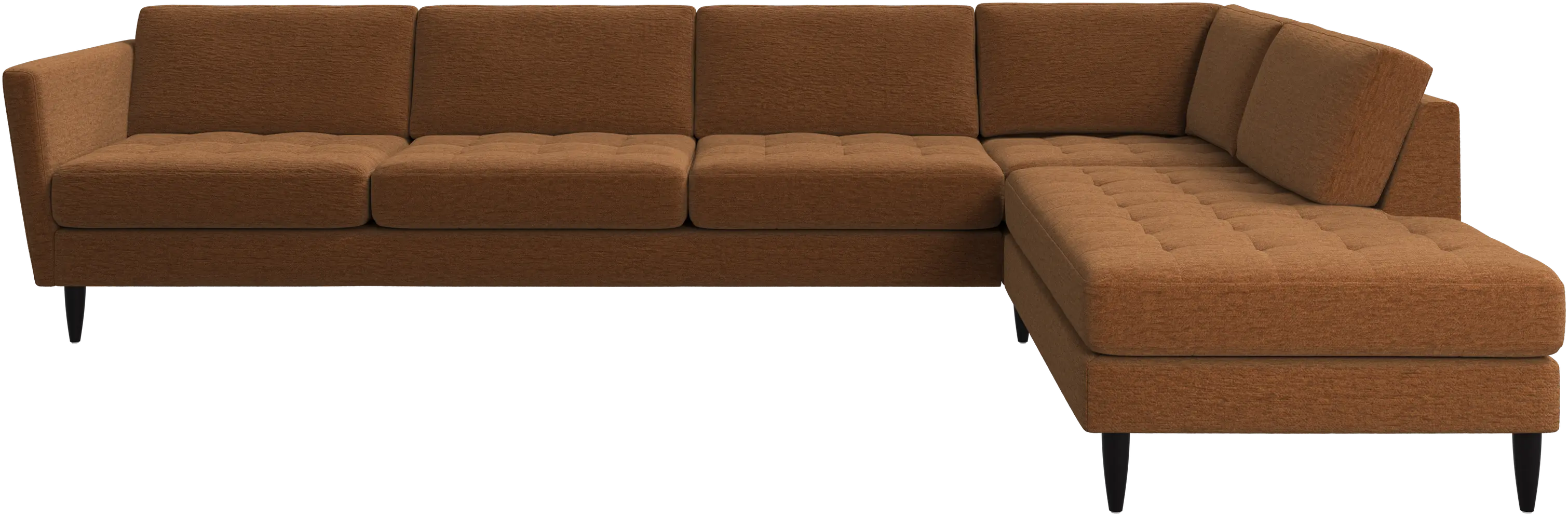 Osaka corner sofa with lounging unit, tufted seat