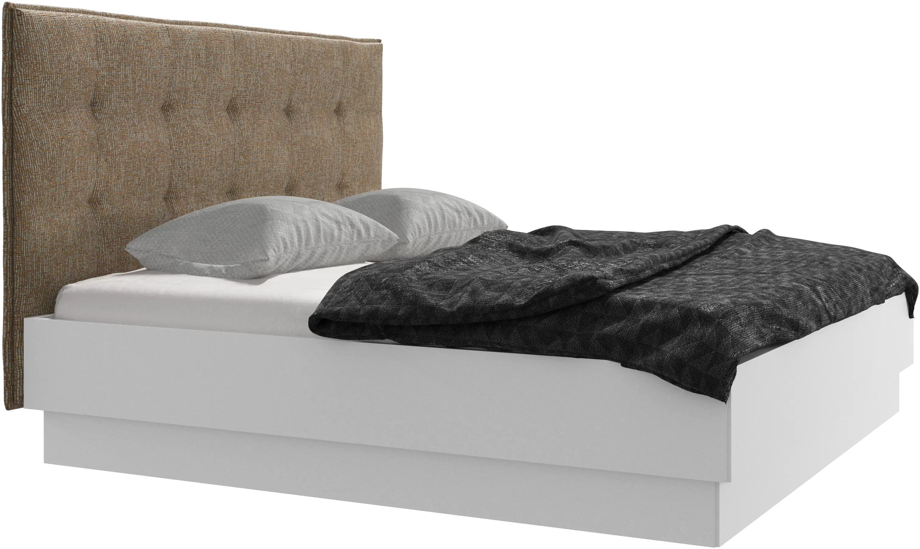 Cama con canapé Lugano, estructura elevable y tablado, no incluye colchón