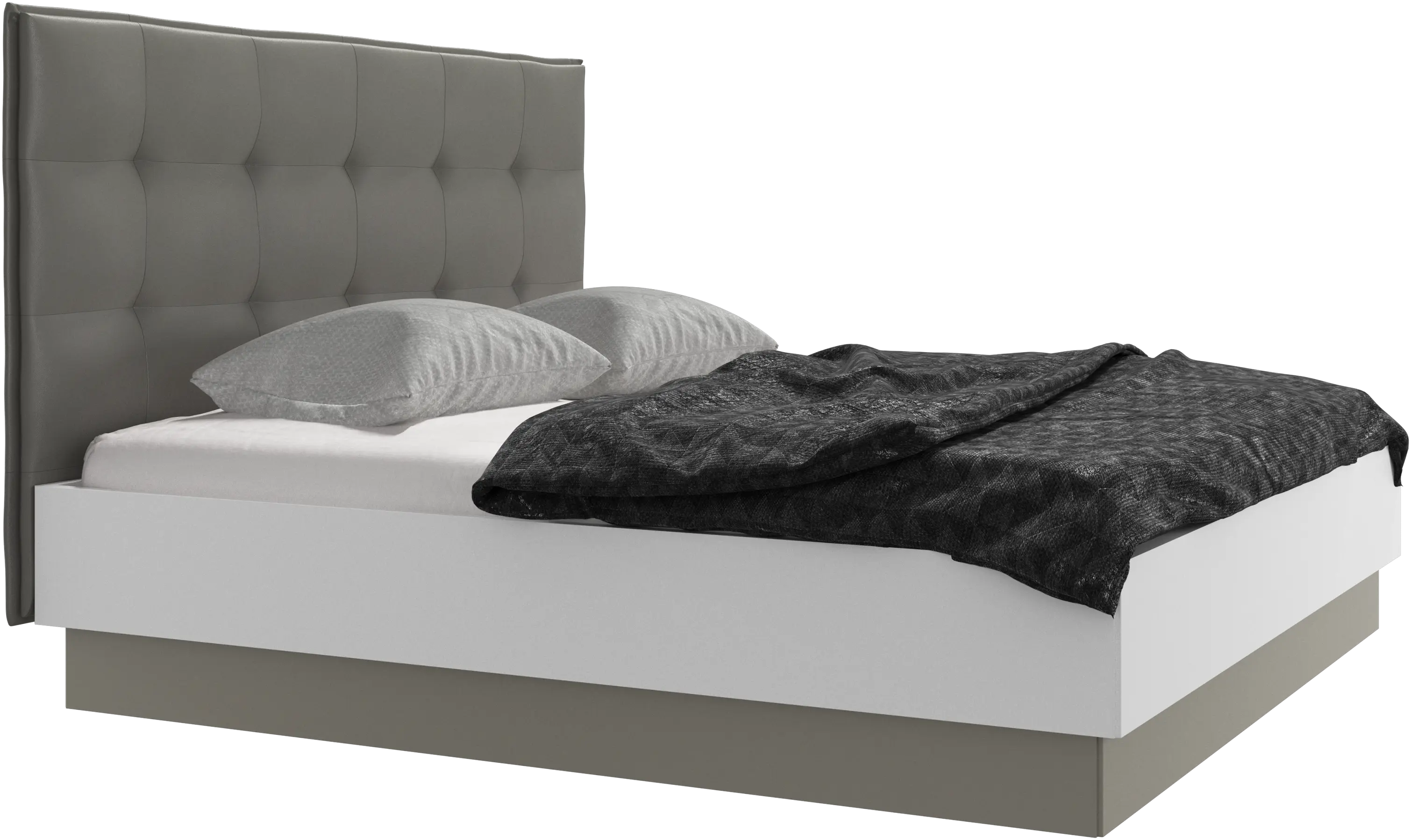 Lugano storage bed with lift-up frame and slats, excl. mattress