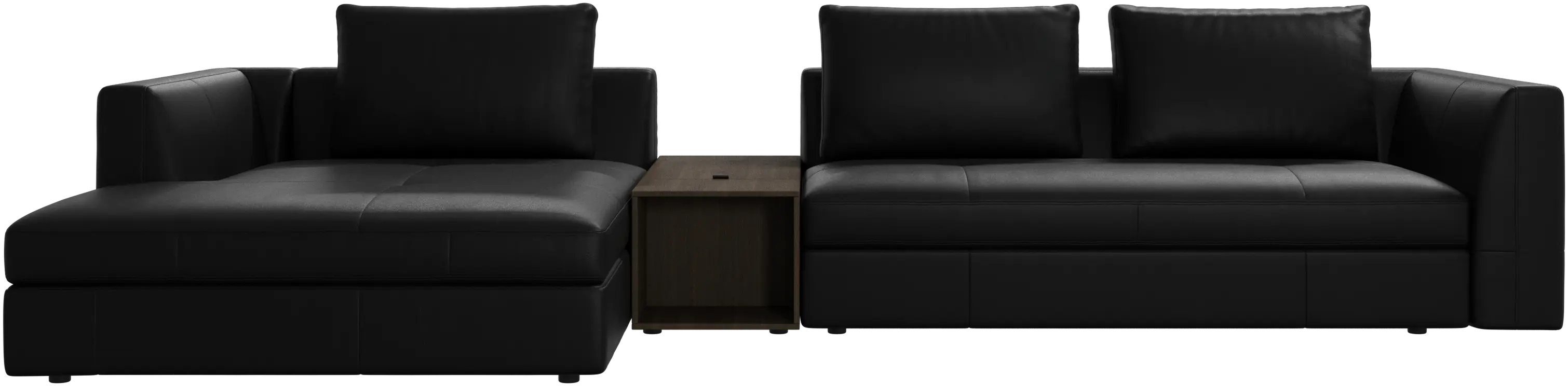 Bergamo chaise longue sofa with storage