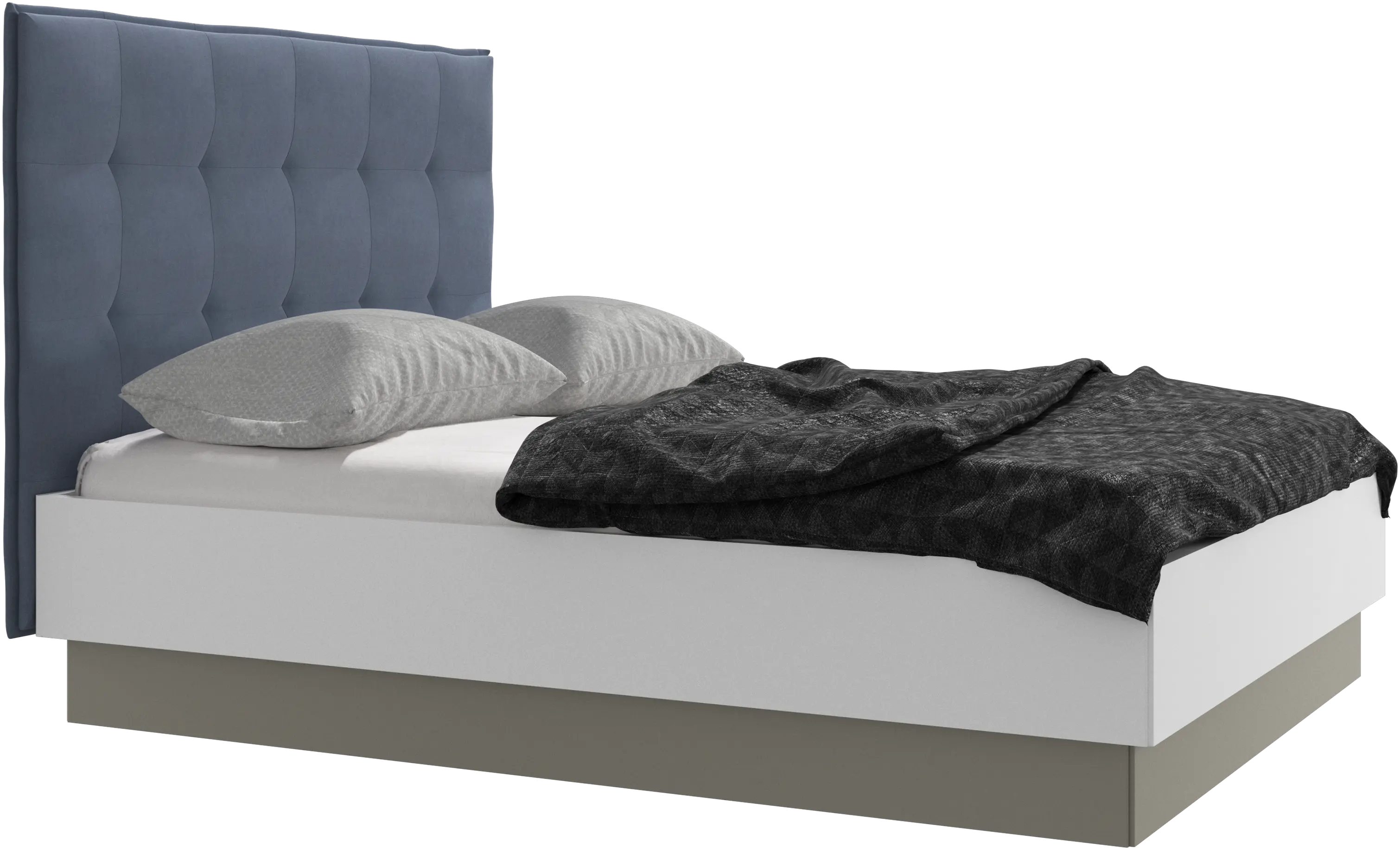 Cama con canapé Lugano, estructura elevable y tablado, no incluye colchón
