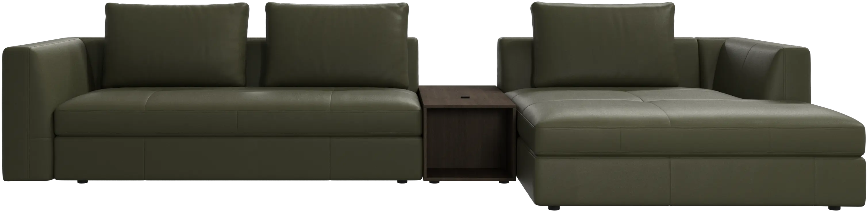 Bergamo chaise longue sofa with storage