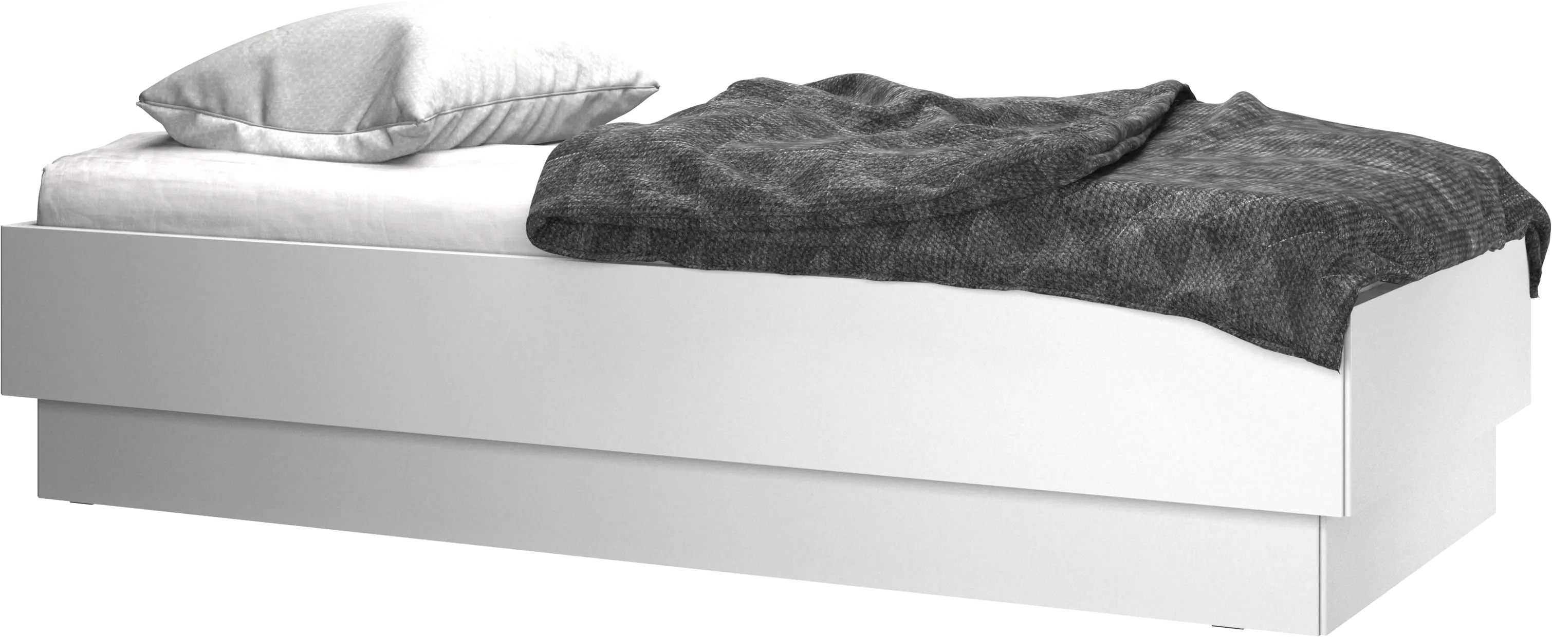 Lugano storage bed with lift-up frame and slats, excl. mattress