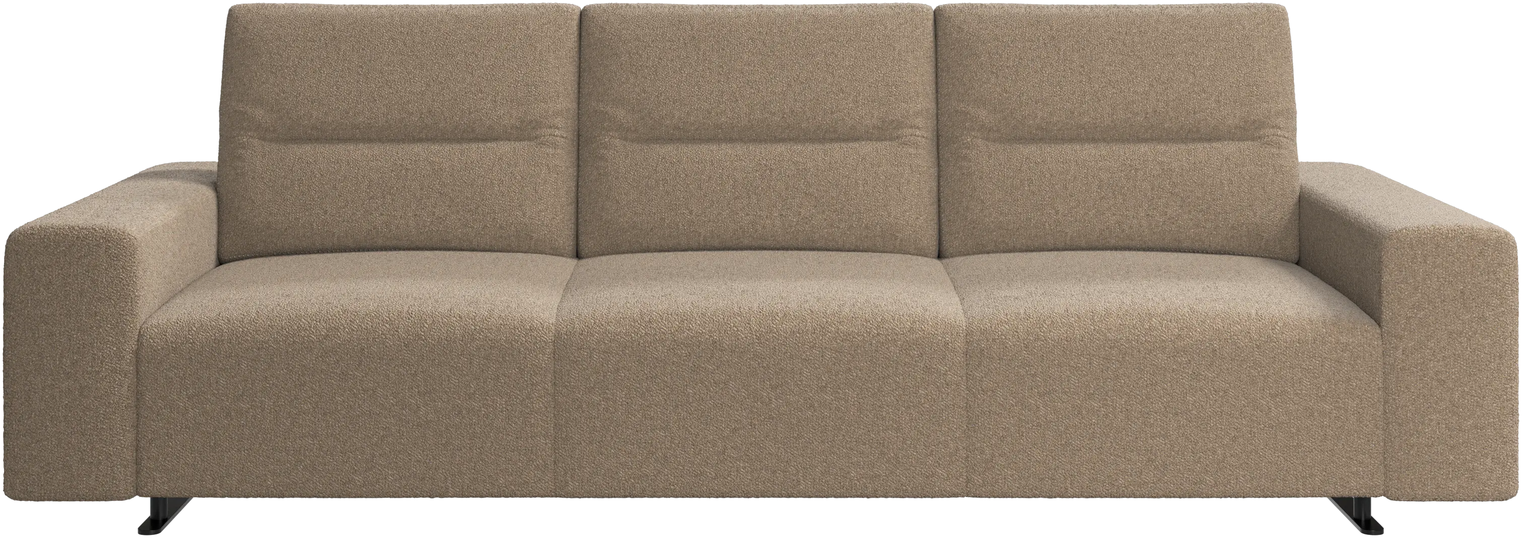 Hampton sofa with adjustable back and storage on the right side