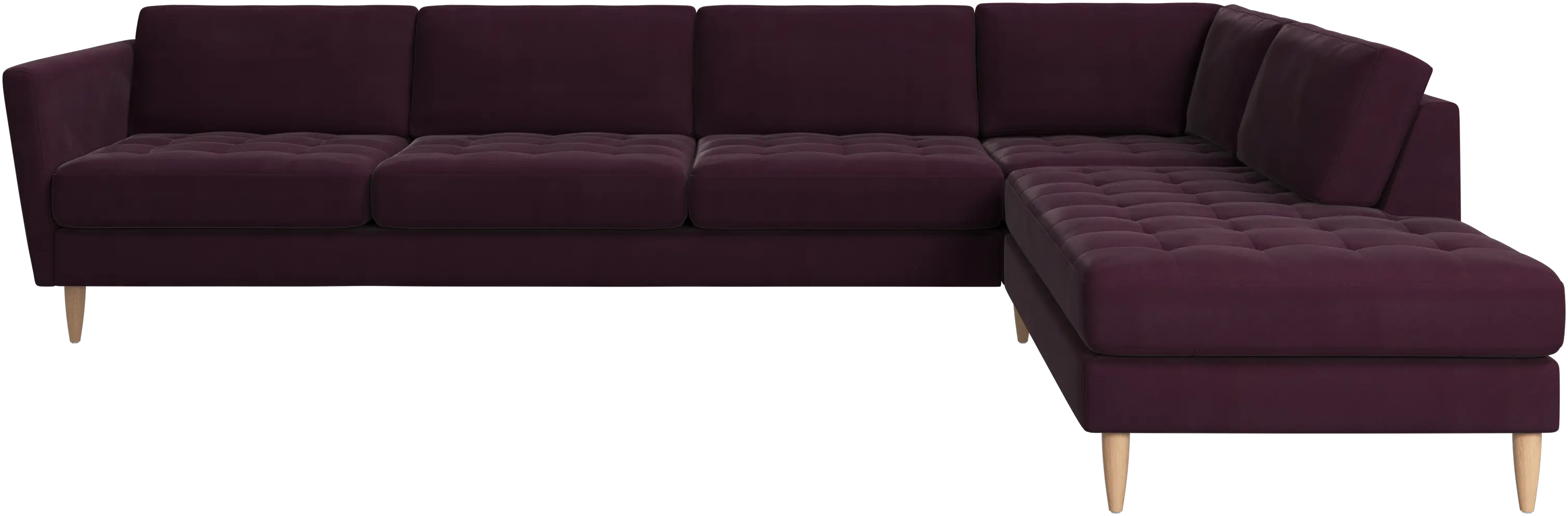 Osaka corner sofa with lounging unit, tufted seat