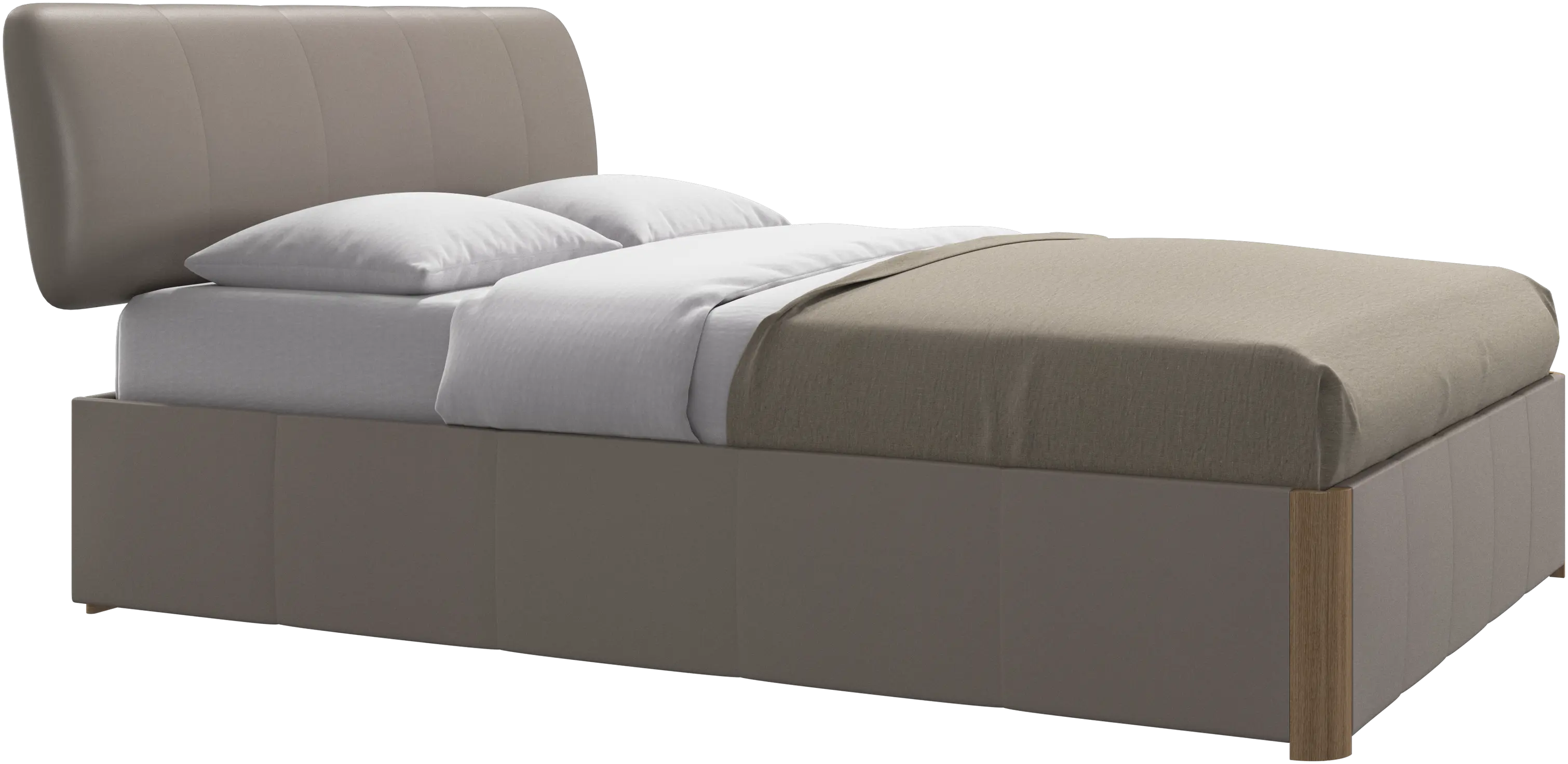 Element bed, bed-mounted headboard, with slats, excl. mattress