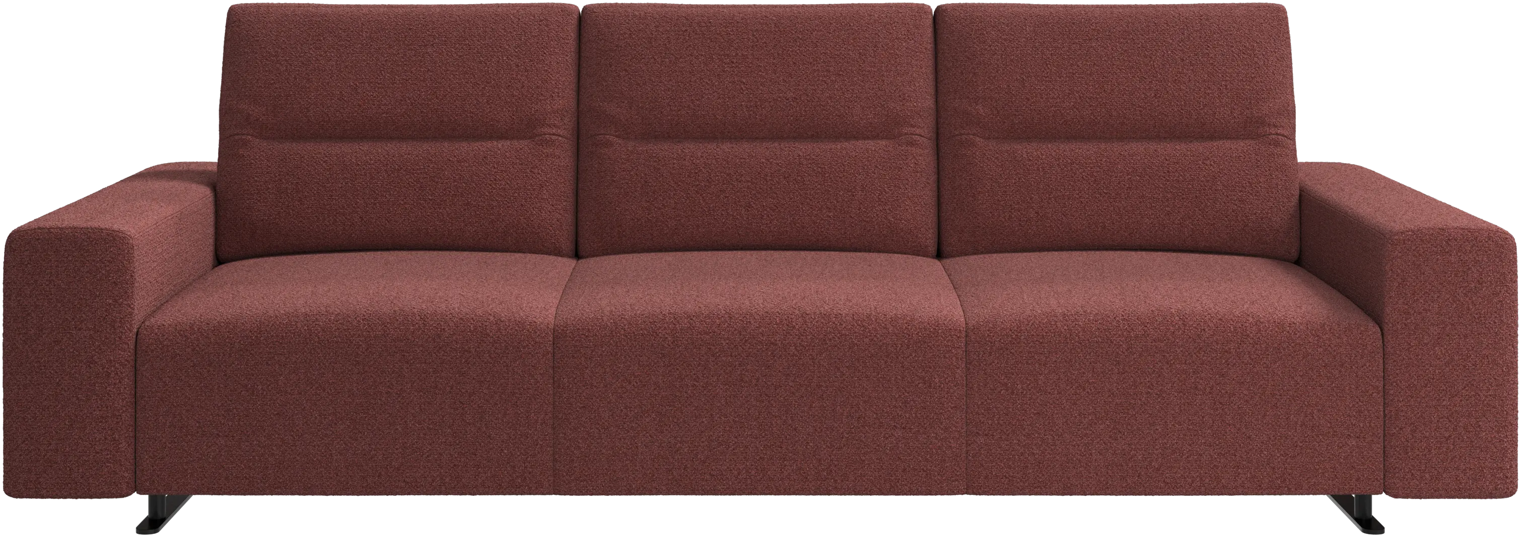 Hampton sofa with adjustable back and storage on the right side