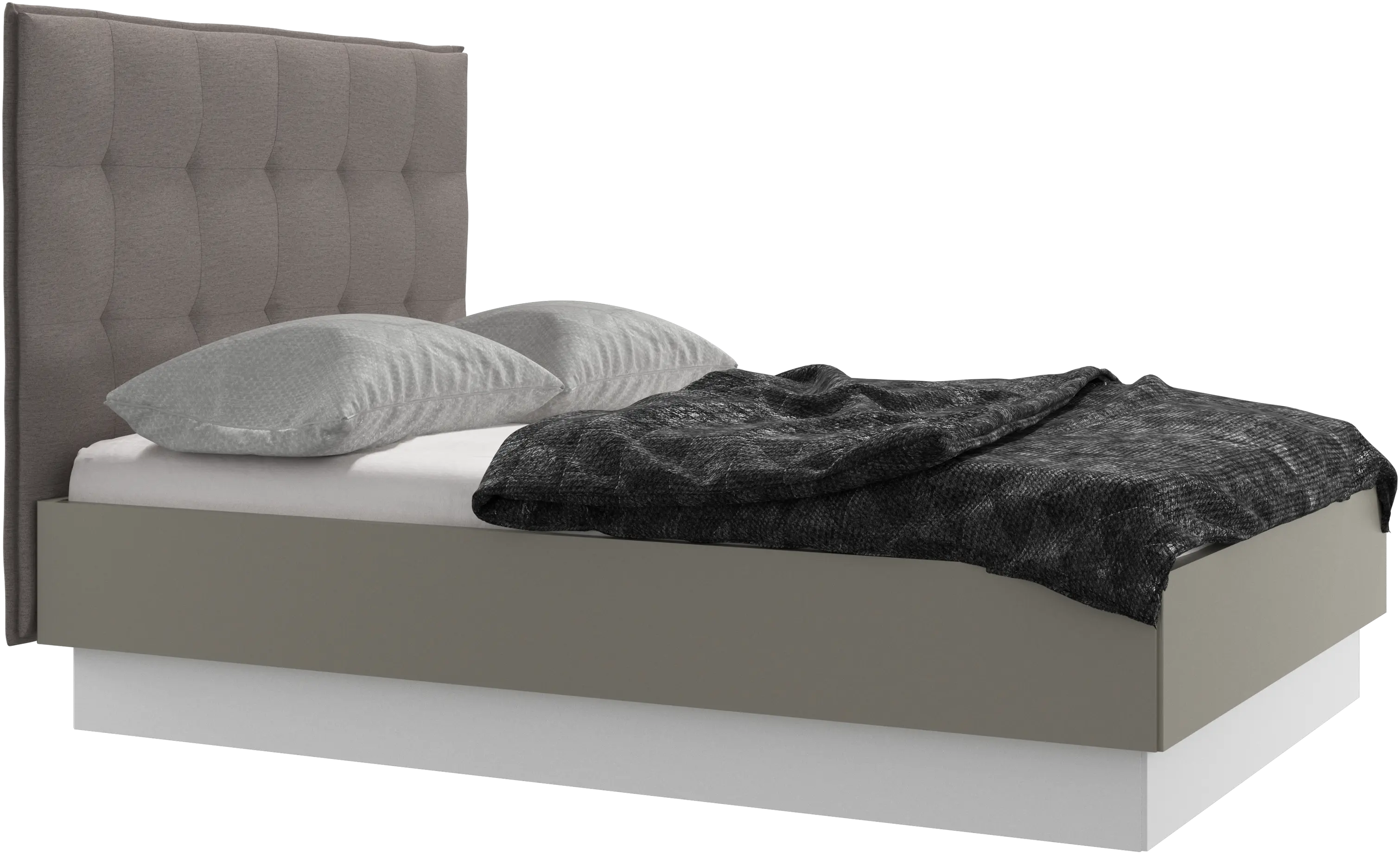 Lugano storage bed with lift-up frame and slats, excl. mattress
