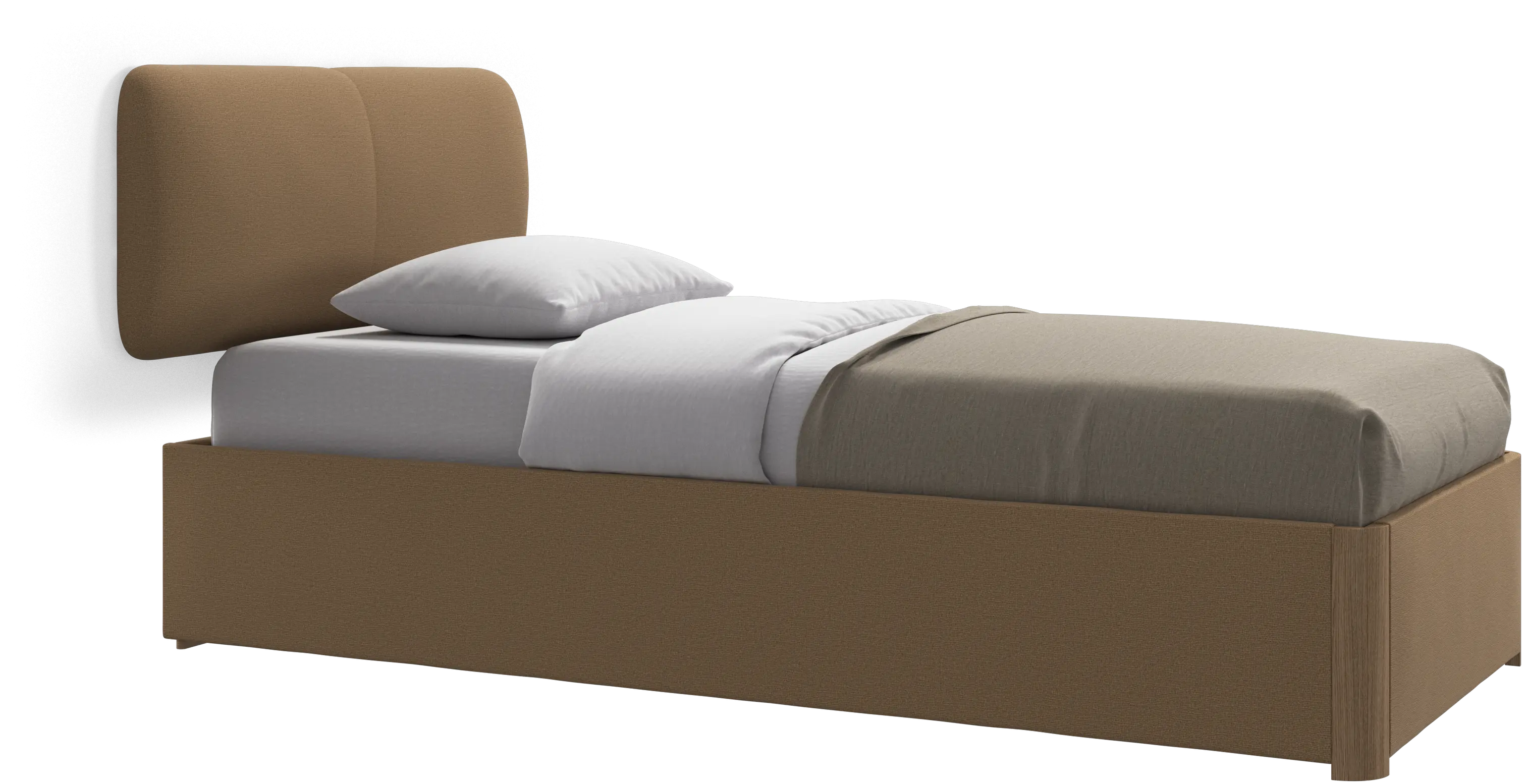 Element bed, wall-mounted headboard, with slats, excl. mattress