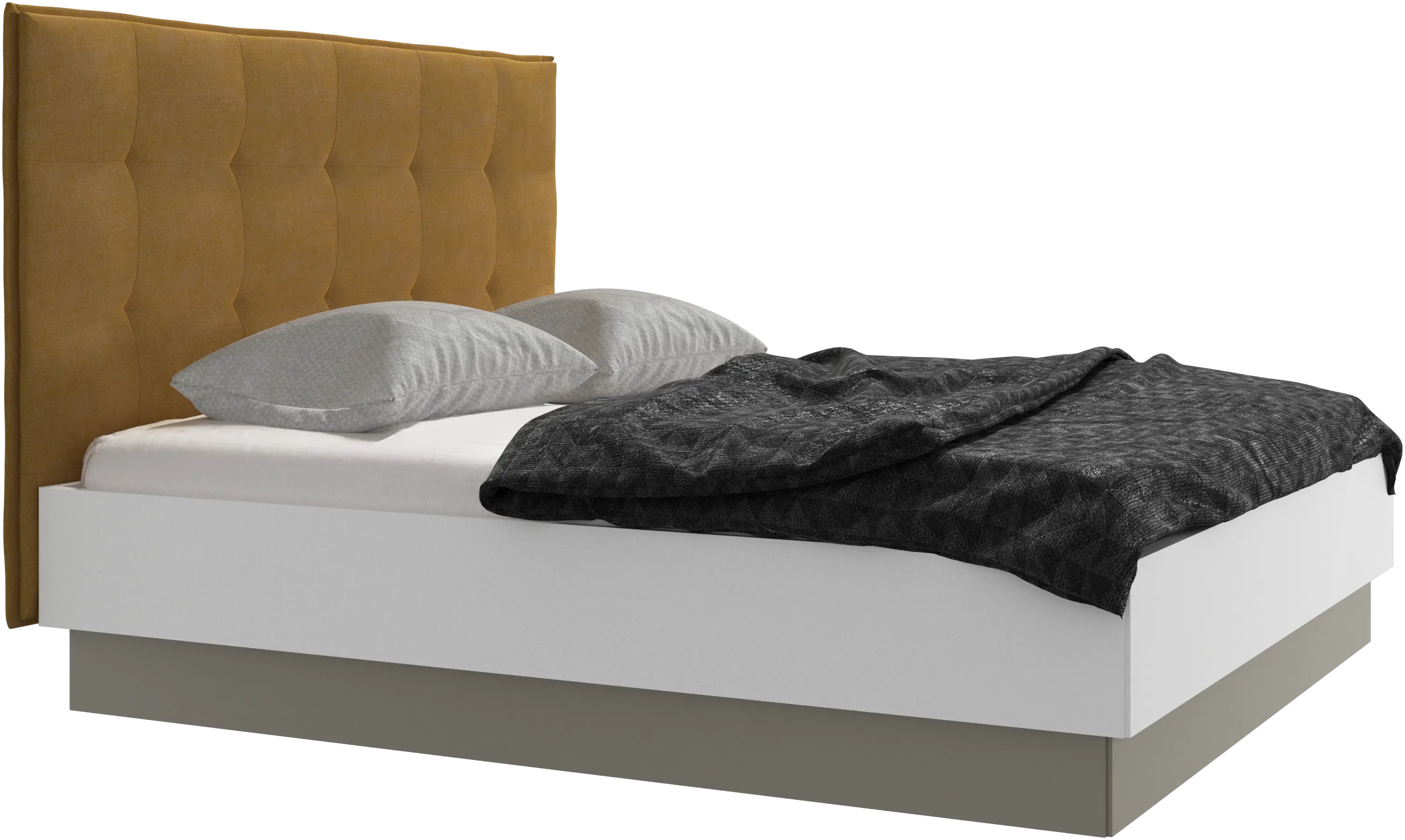 Lugano storage bed with lift-up frame and slats, excl. mattress