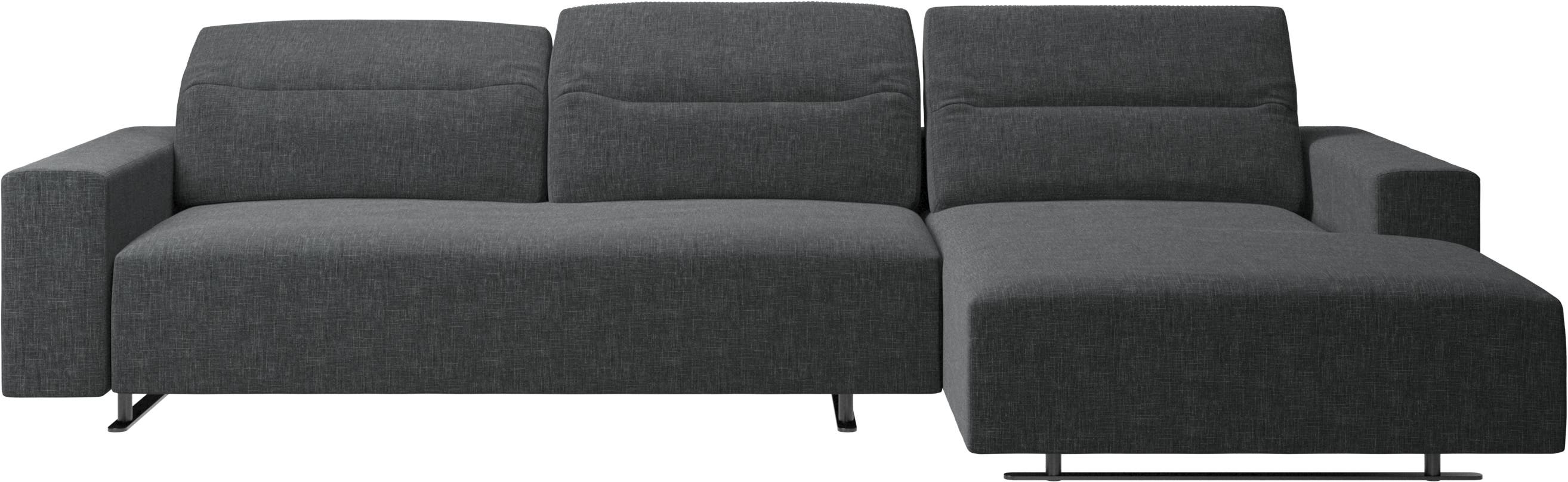 Hampton Sofa mit verstellbarem Rückenpolster, Ruhemodul und Staufach rechts