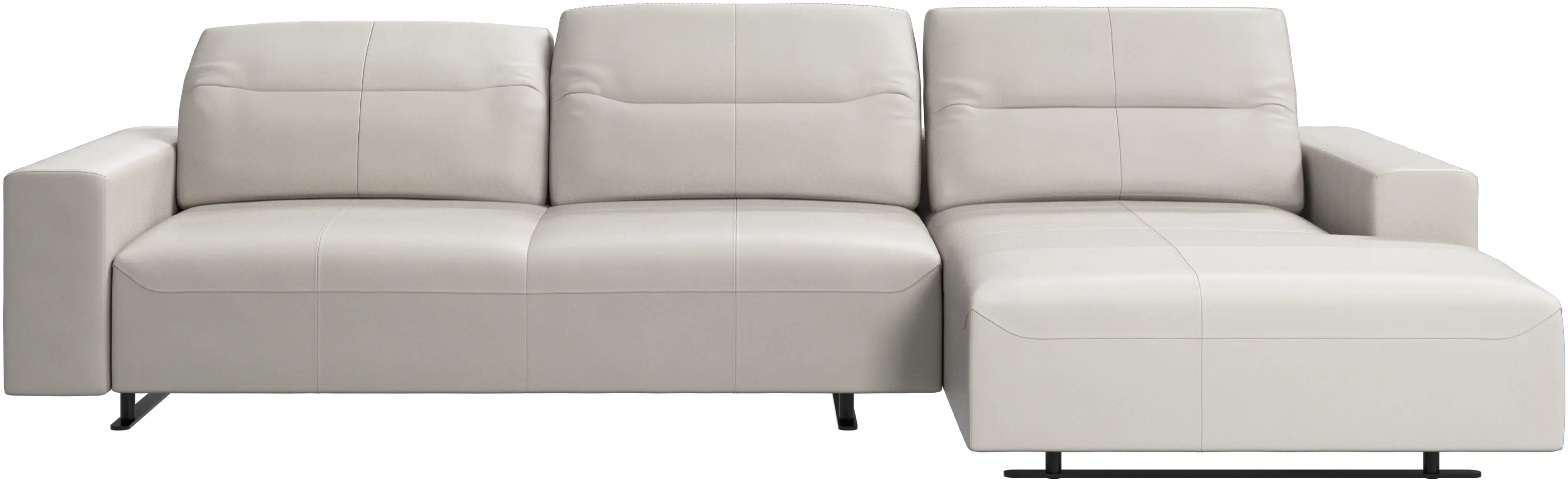 Hampton sofa with adjustable back, resting unit and storage both sides