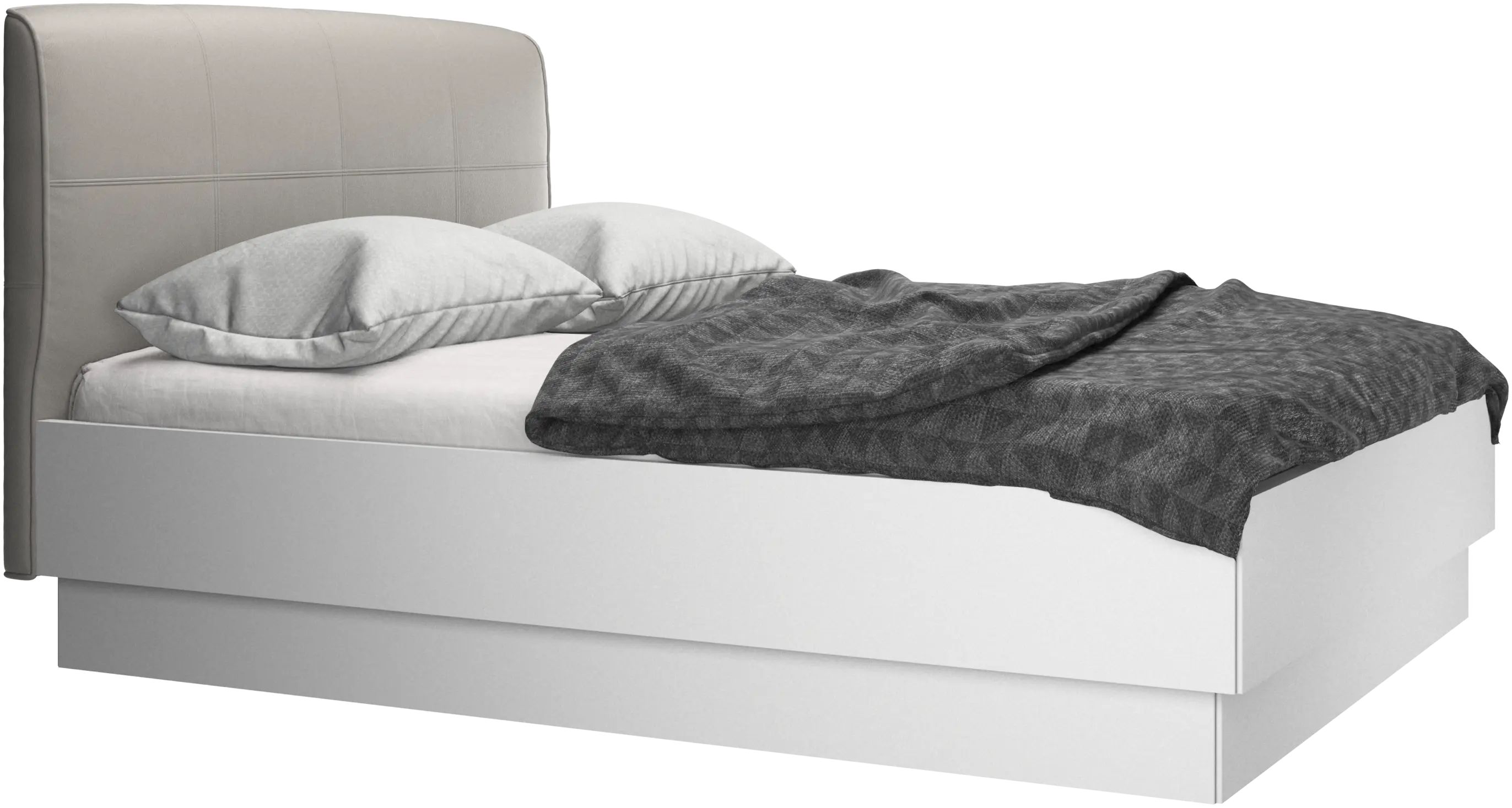 Houston, gepolstertes bett mit stauraum