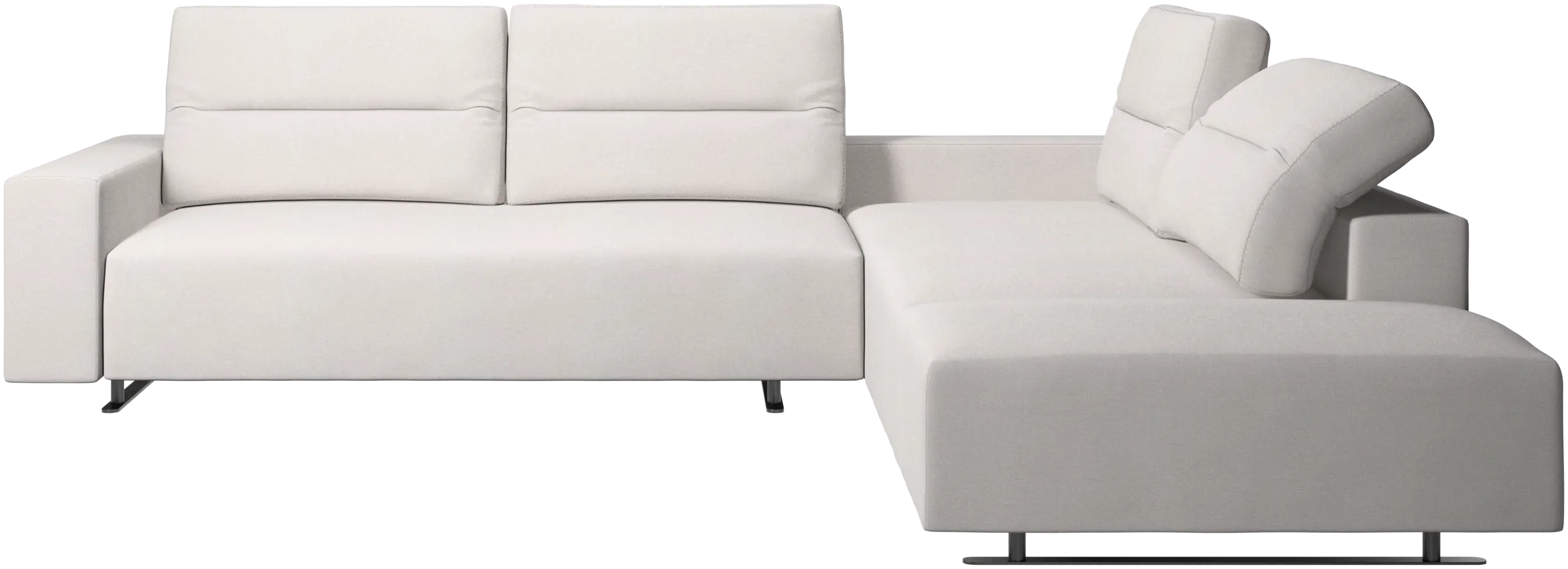Hampton corner sofa with adjustable back and lounging unit