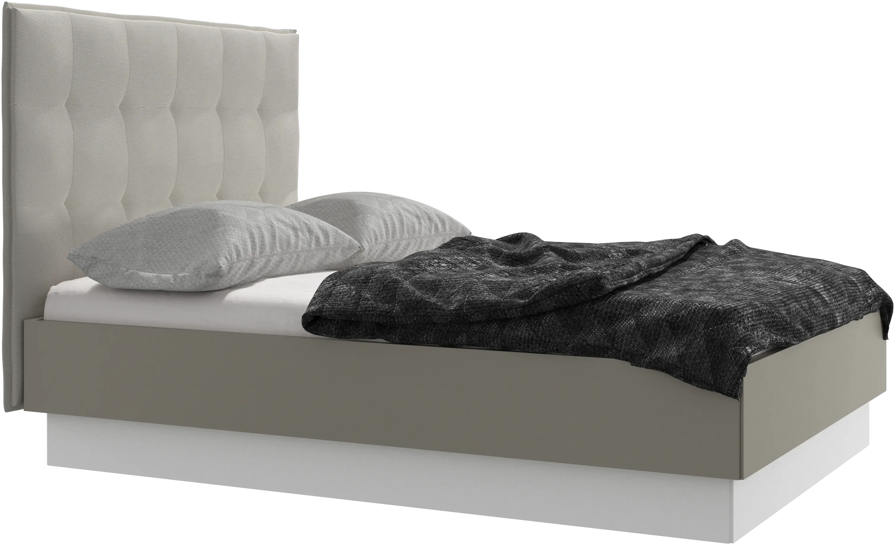 Lugano storage bed with lift-up frame and slats, excl. mattress