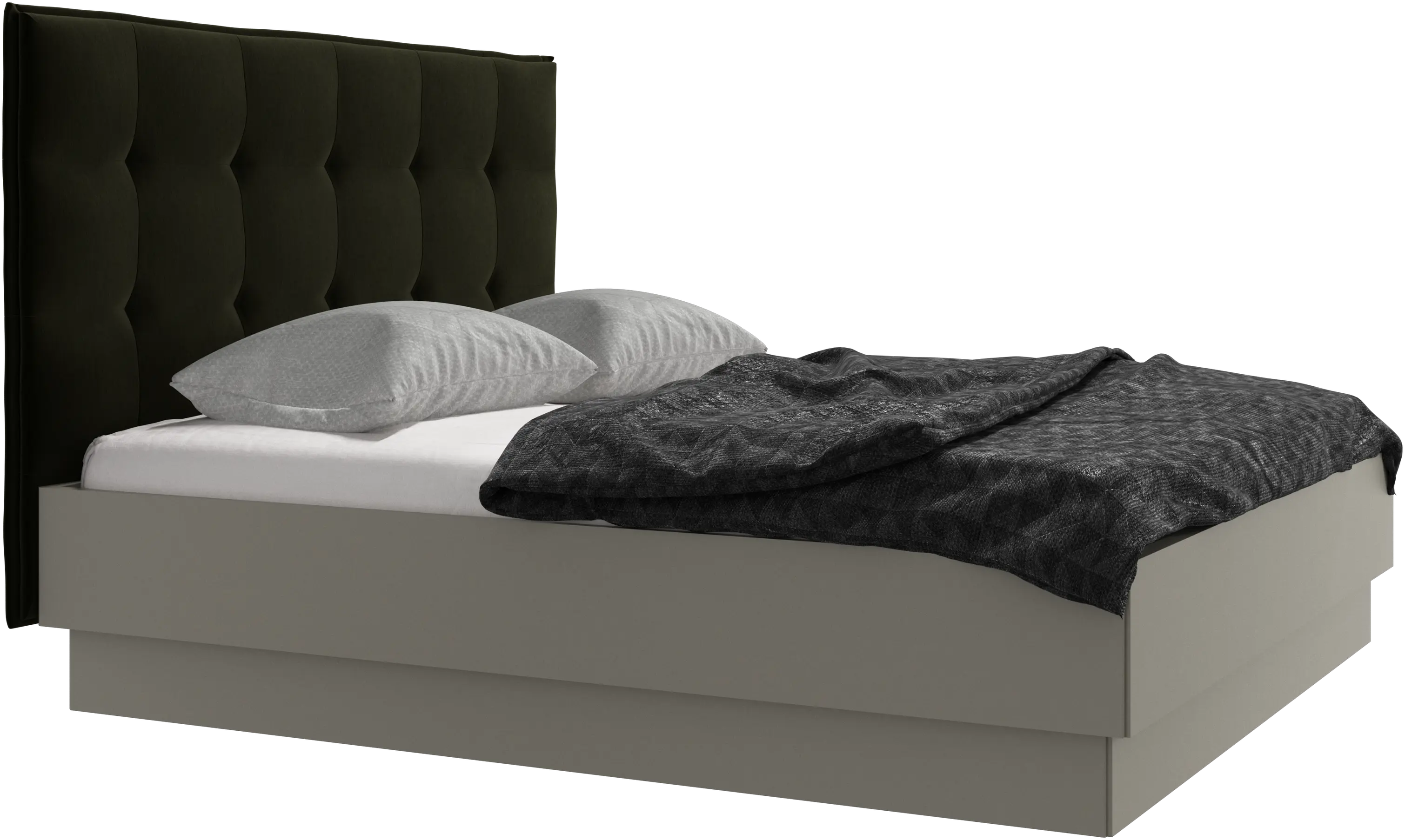 Lugano storage bed with lift-up frame and slats, excl. mattress