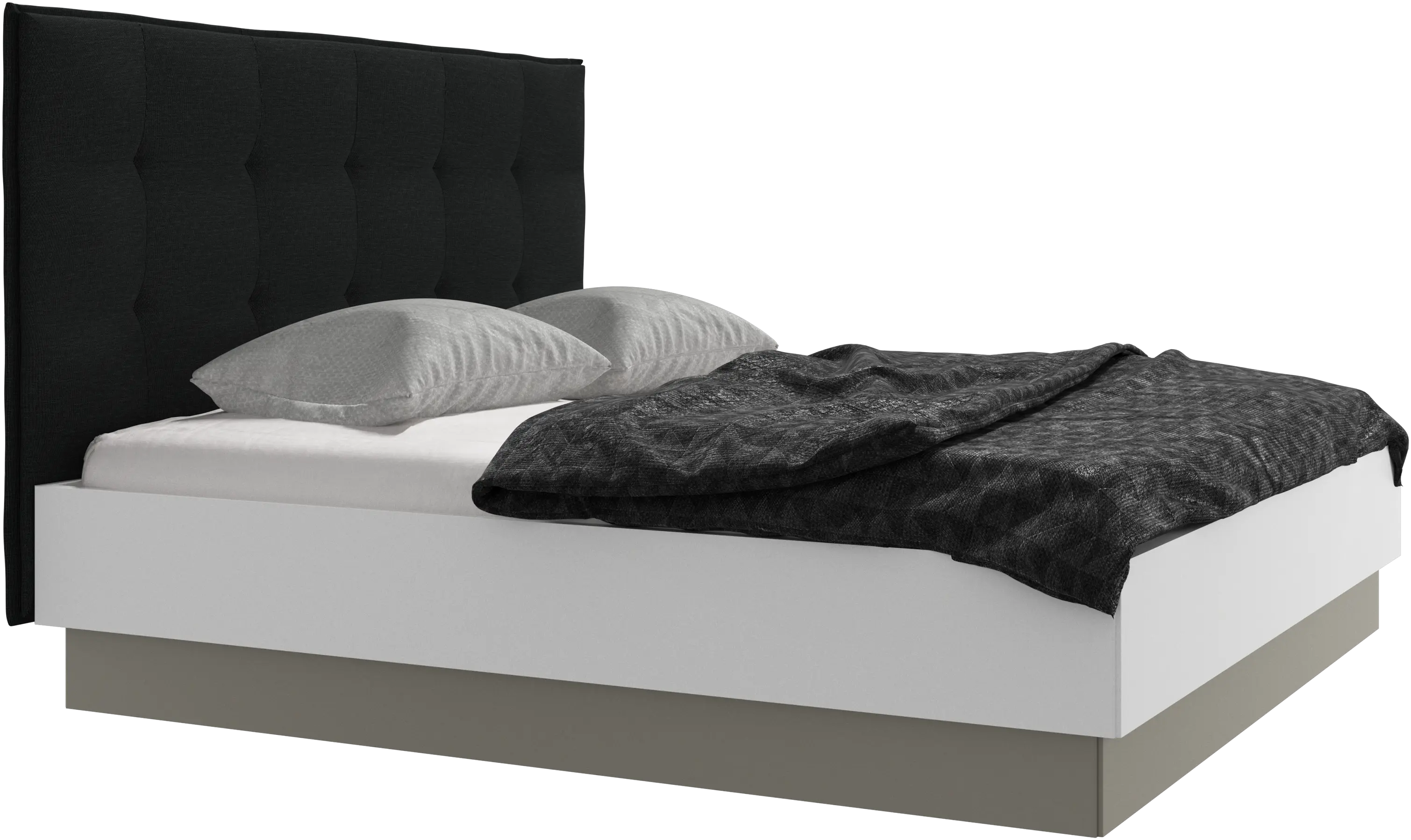 Lugano storage bed with lift-up frame and slats, excl. mattress