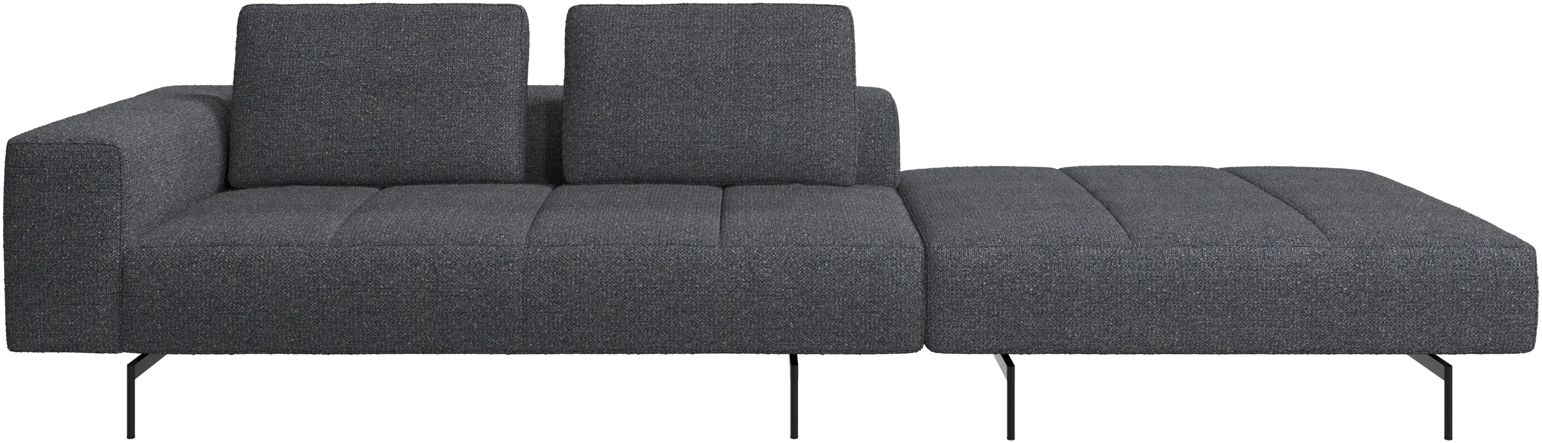 Amsterdam sofa with footstool on right side