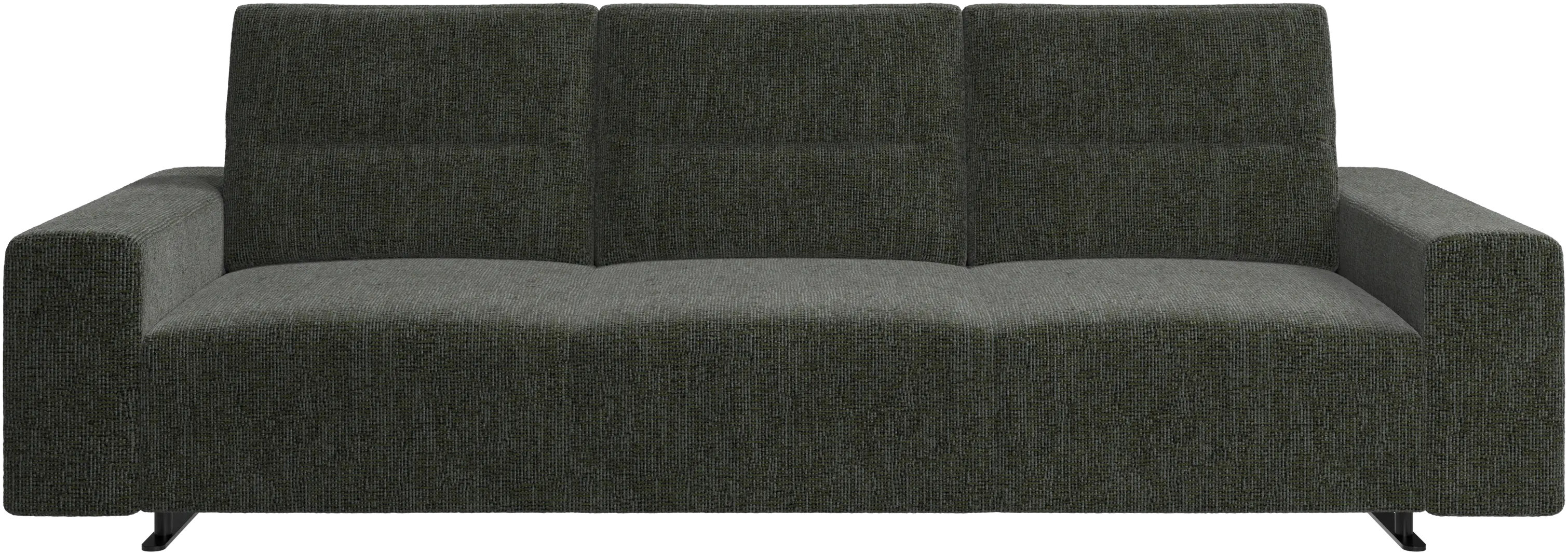 Hampton sofa with adjustable back and storage on the right side