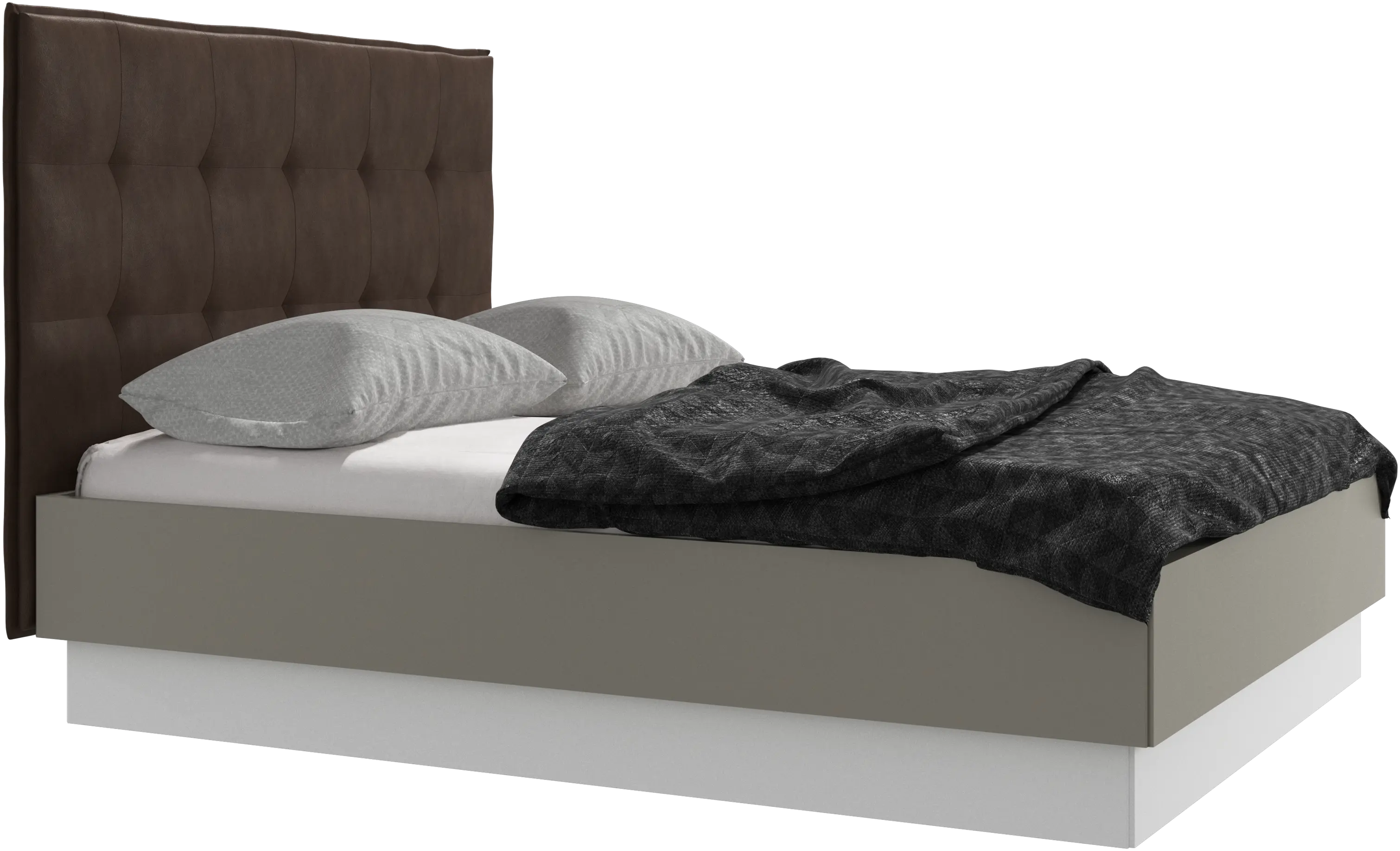Lugano storage bed with lift-up frame and slats, excl. mattress