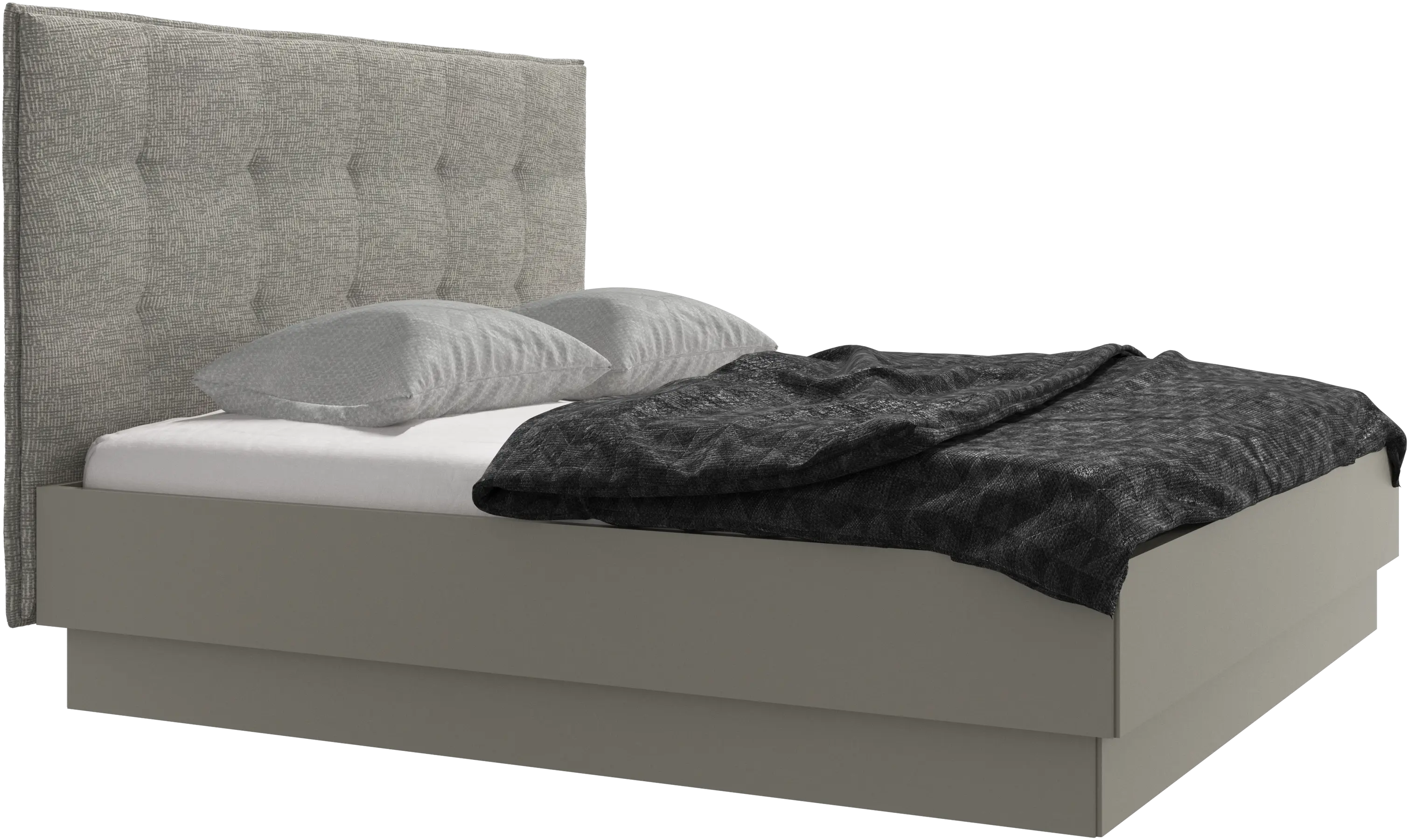 Lugano storage bed with lift-up frame and slats, excl. mattress