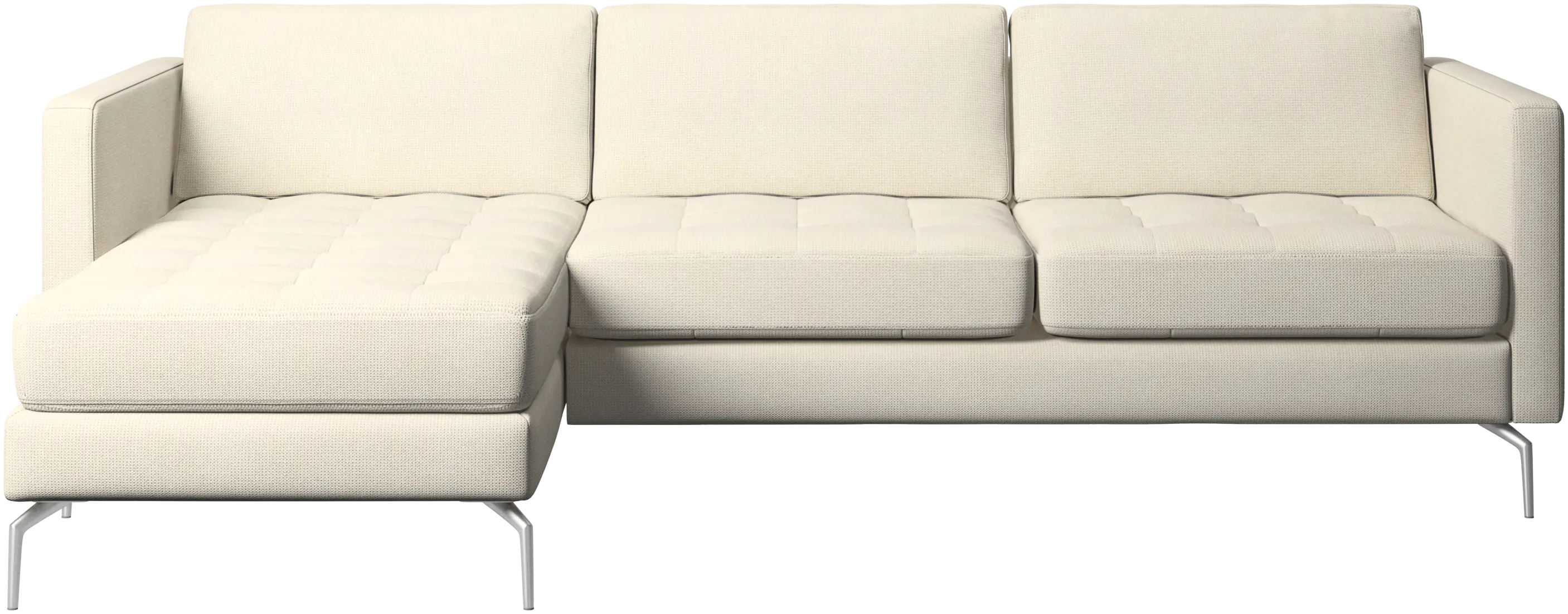 Osaka sofa with resting unit, tufted seat