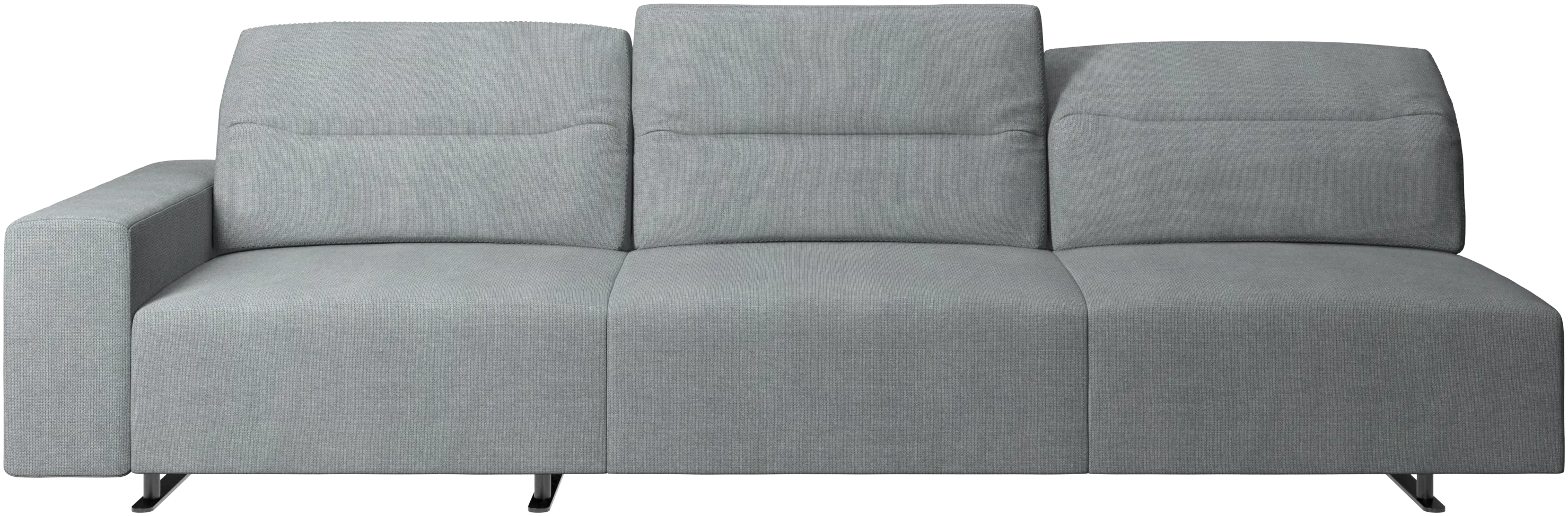 Hampton sofa with adjustable back and storage on the left side