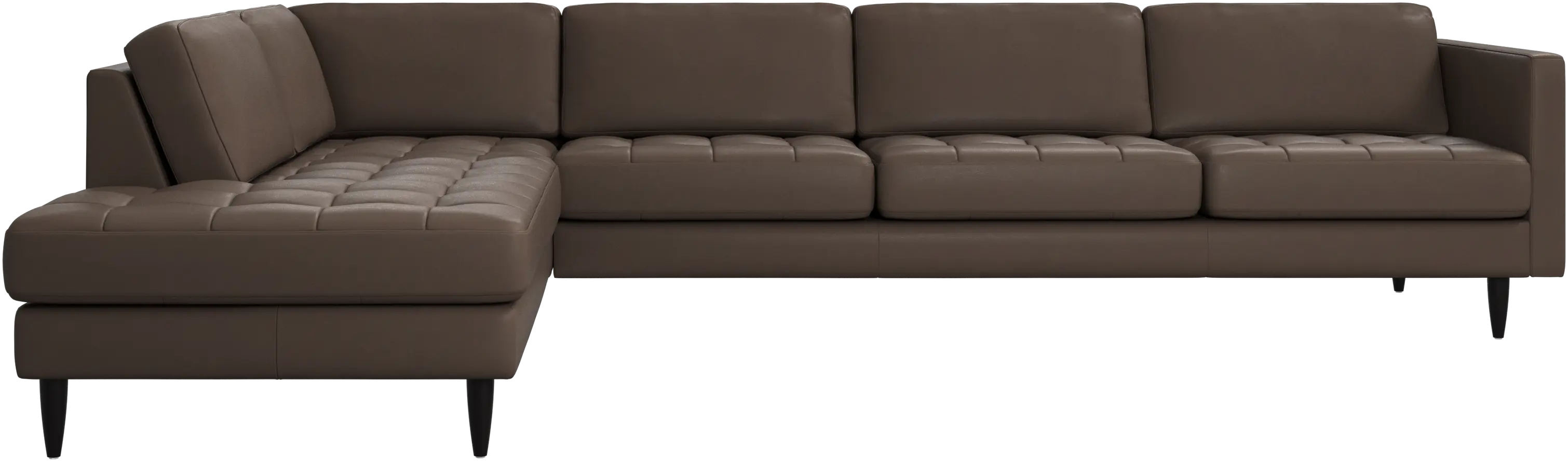 Canapé d'angle Osaka avec chaise longue, assise capitonnée