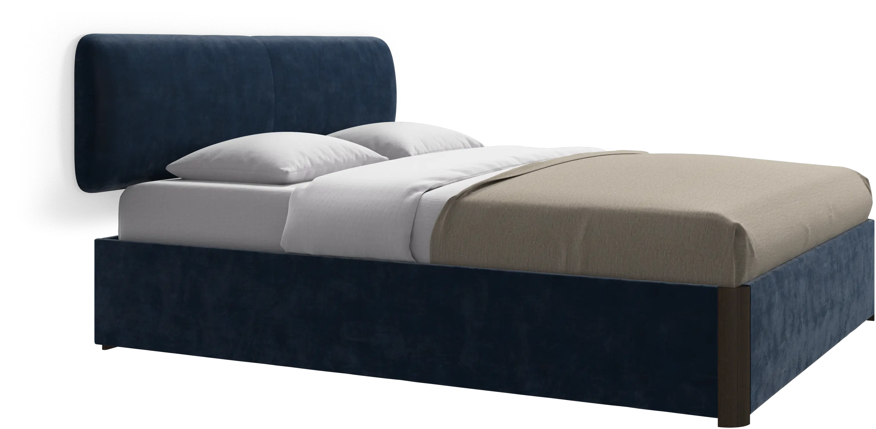 Element bed, wall-mounted headboard, with slats, excl. mattress