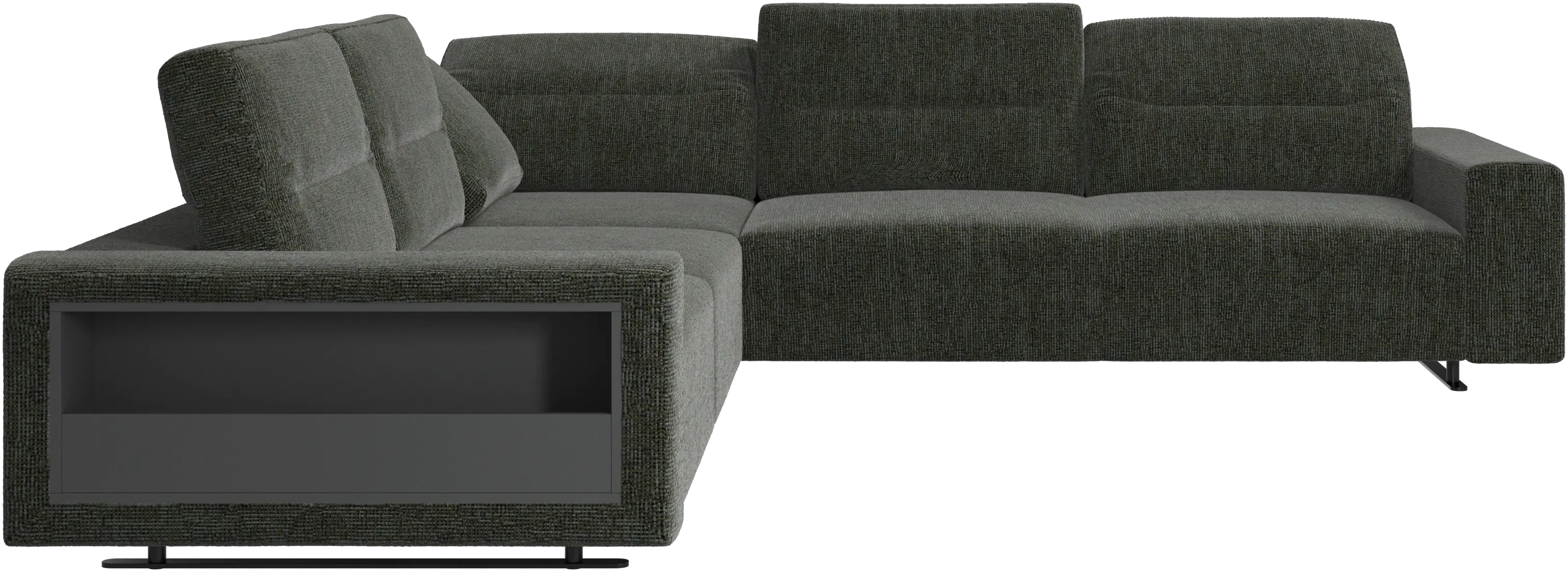Hampton corner sofa with adjustable back and storage