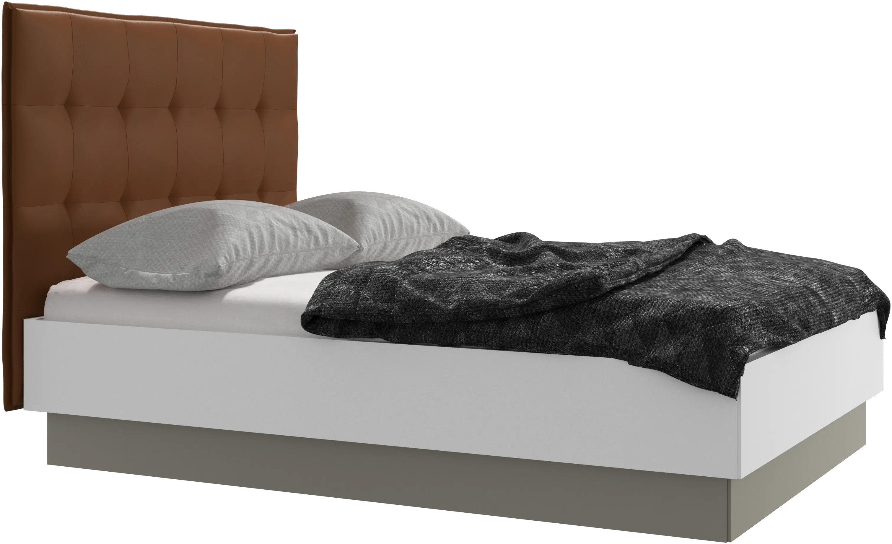 Lugano Bett mit Lattenrost und Staufach unter hochklappbarer Liegefläche, Matratze gegen Aufpreis