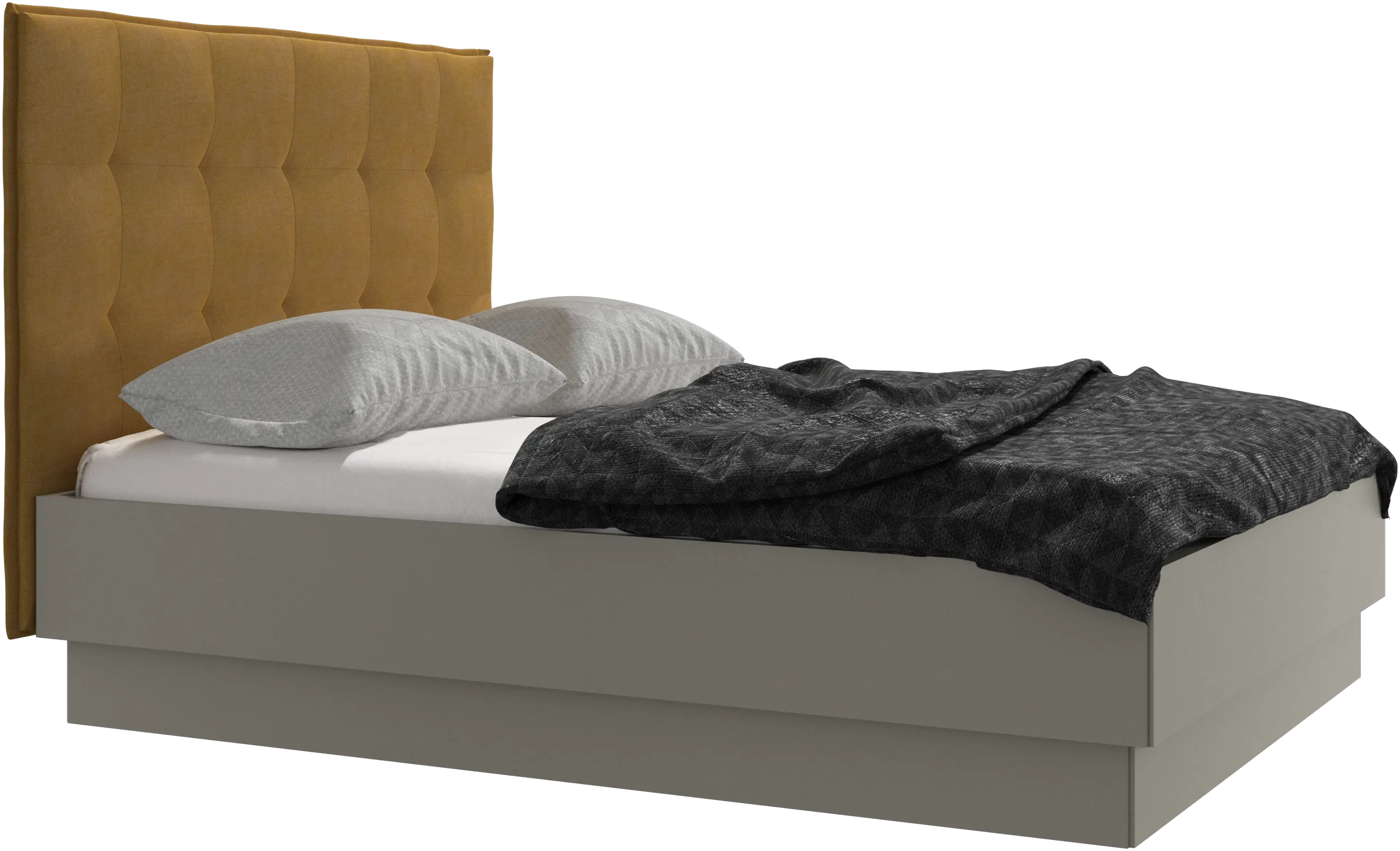 Lugano storage bed with lift-up frame and slats, excl. mattress