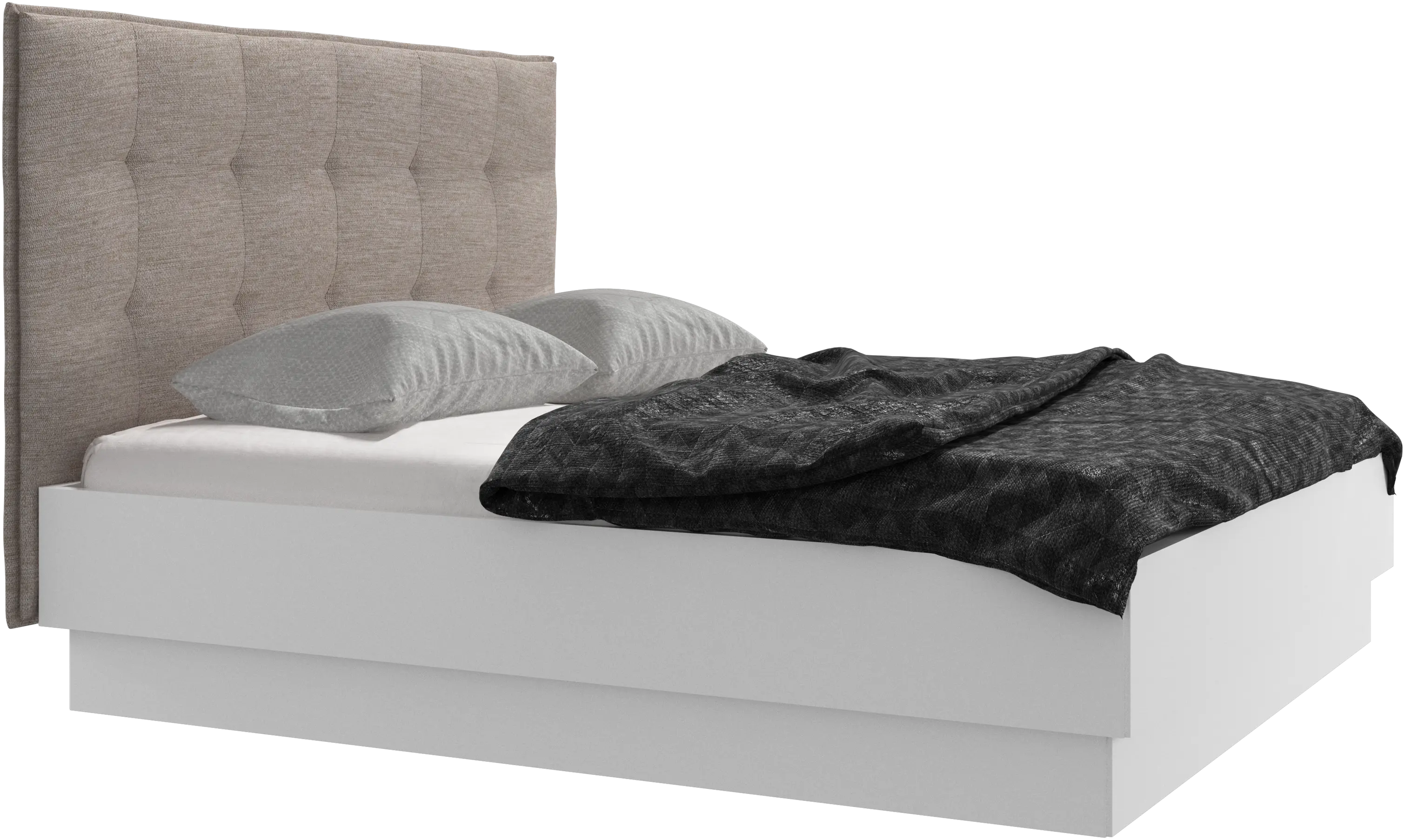 Lugano Bett mit Lattenrost und Staufach unter hochklappbarer Liegefläche, Matratze gegen Aufpreis