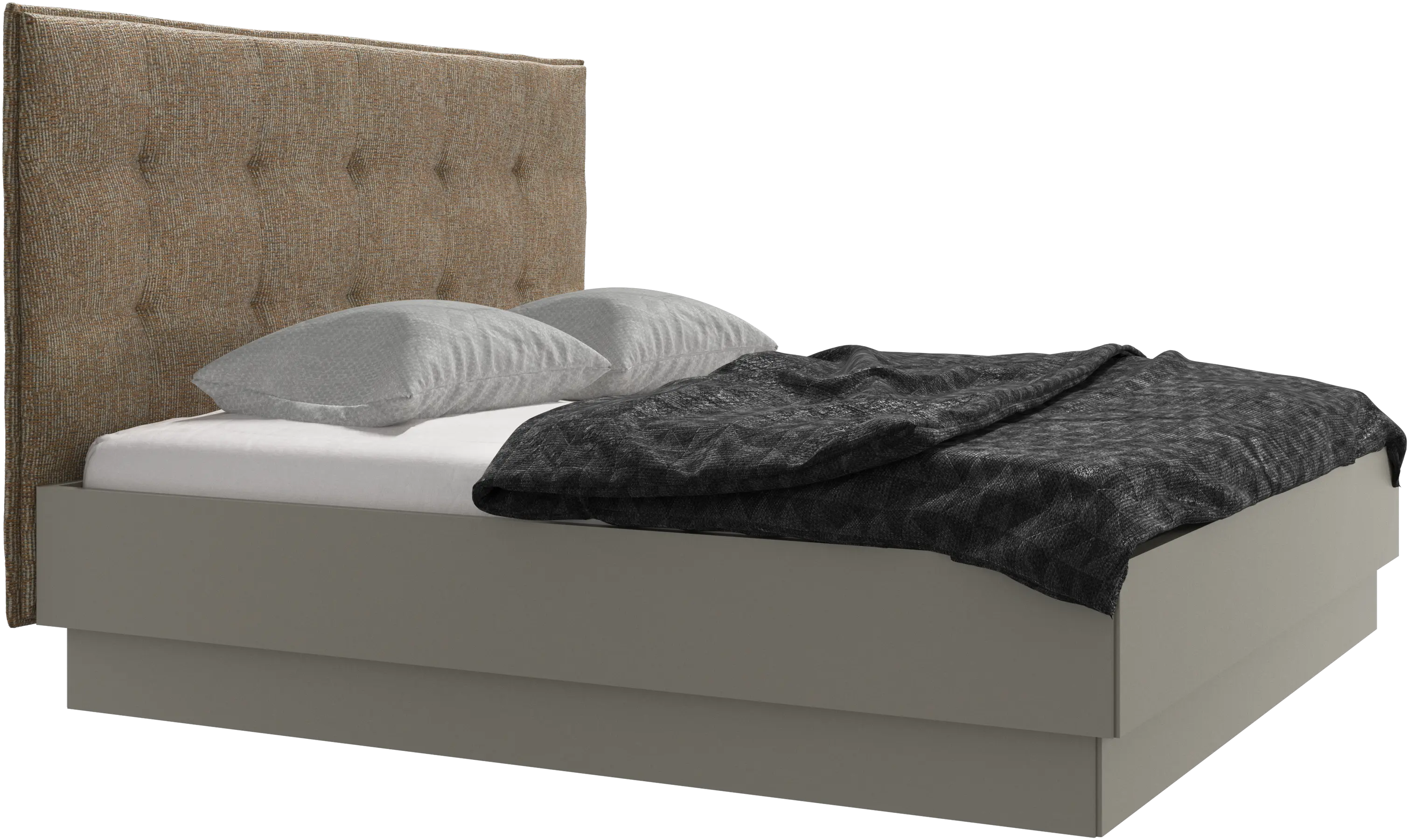 Lugano storage bed with lift-up frame and slats, excl. mattress