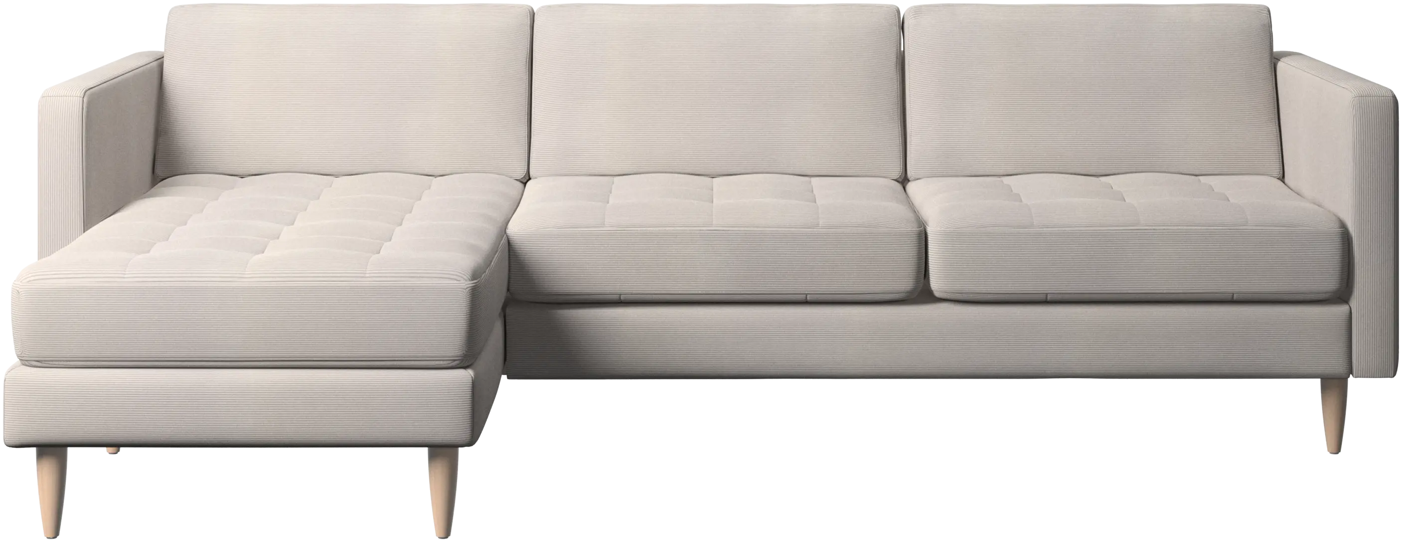Osaka sofa with resting unit, tufted seat