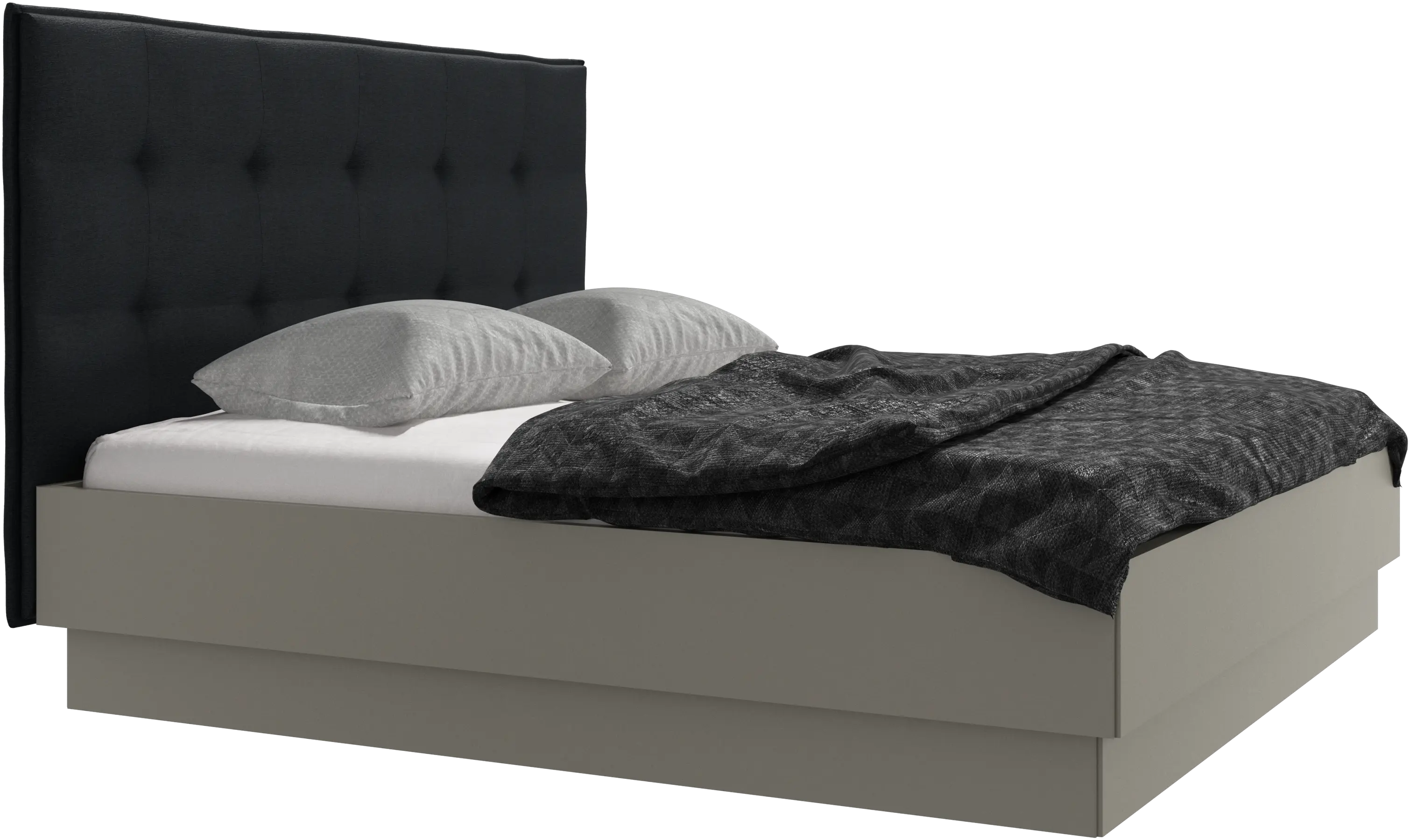 Lugano storage bed with lift-up frame and slats, excl. mattress