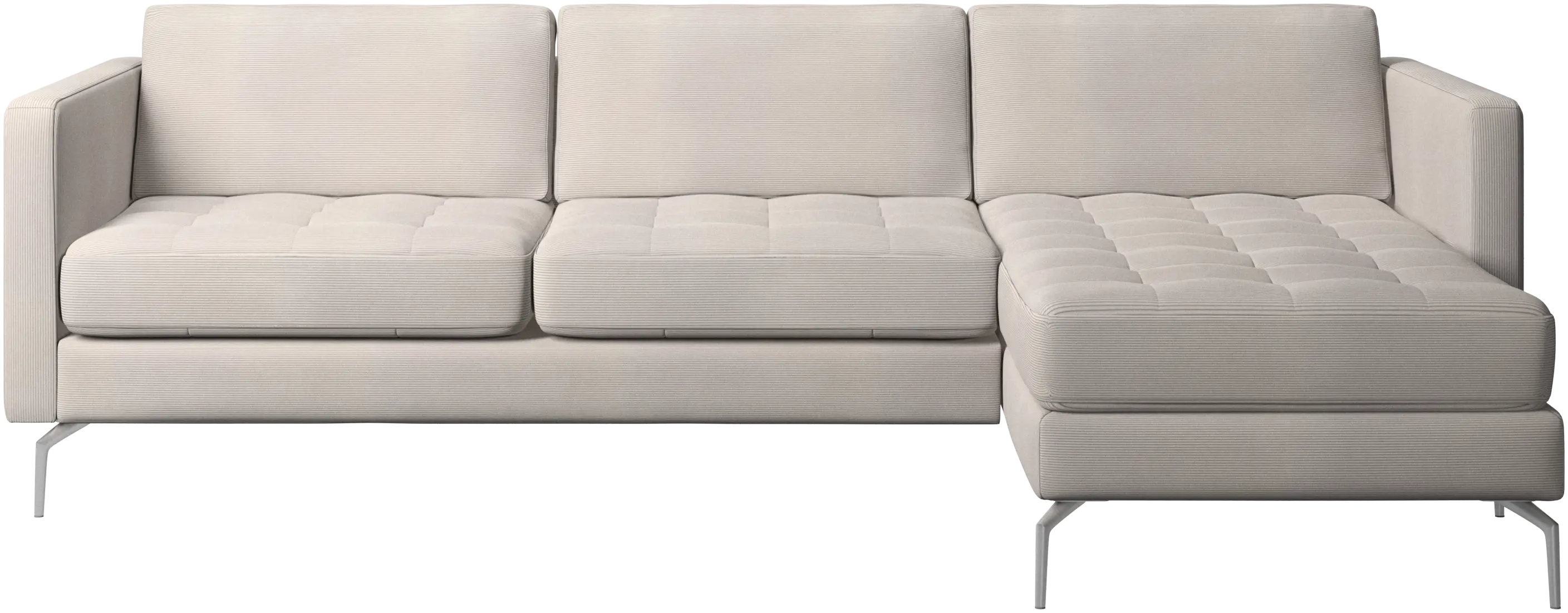 Osaka sofa with resting unit, tufted seat