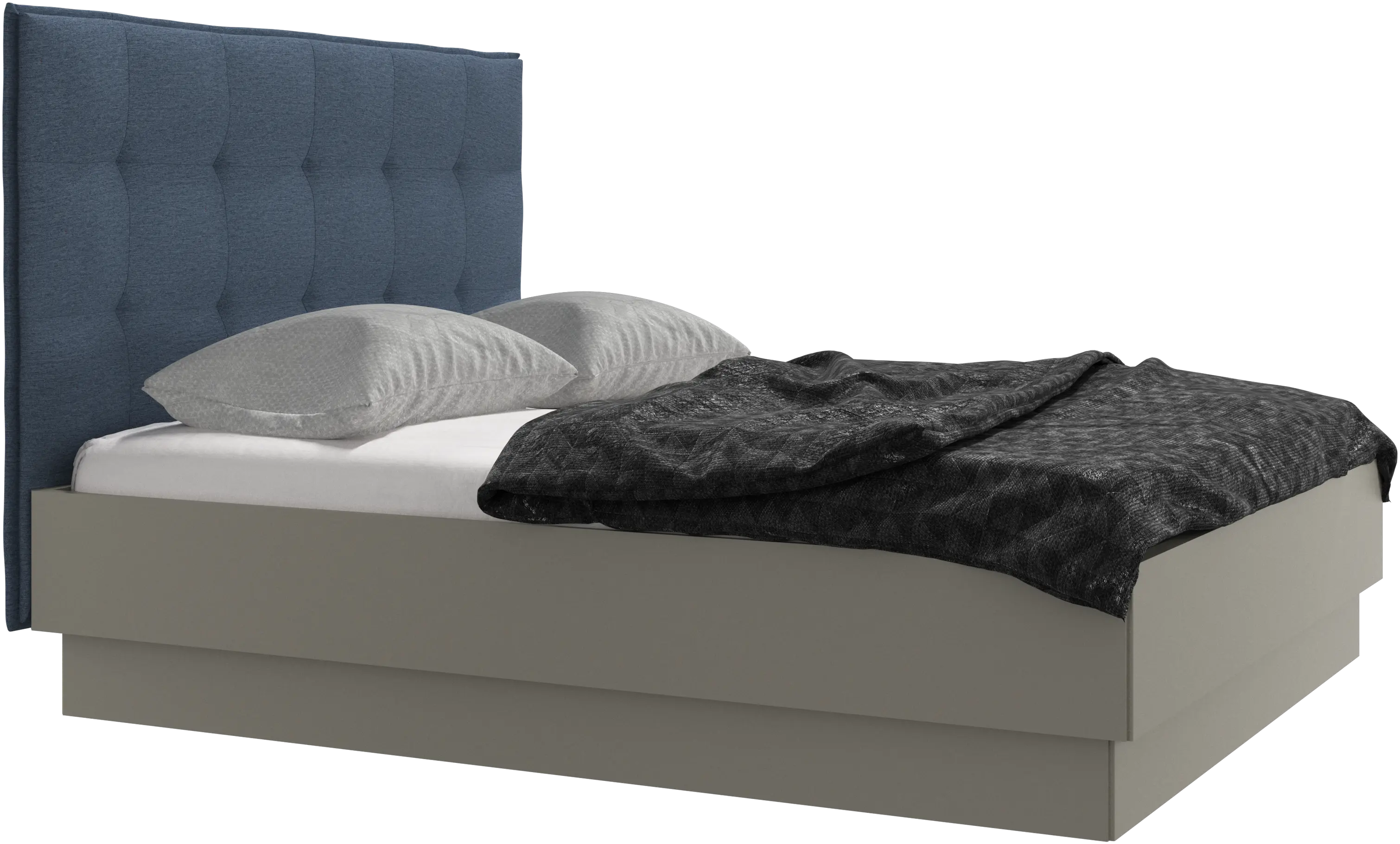 Lugano storage bed with lift-up frame and slats, excl. mattress