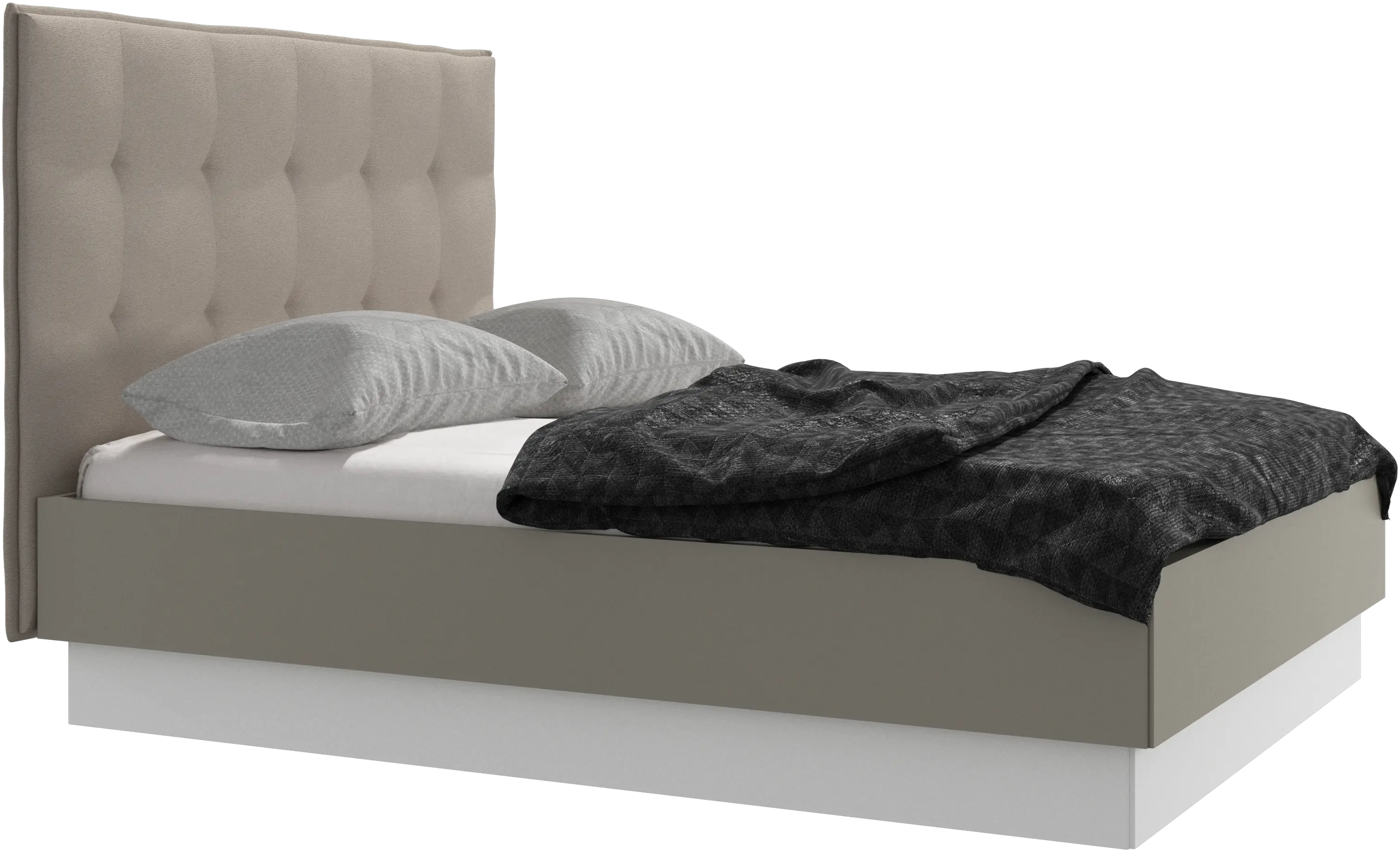 Lugano storage bed with lift-up frame and slats, excl. mattress