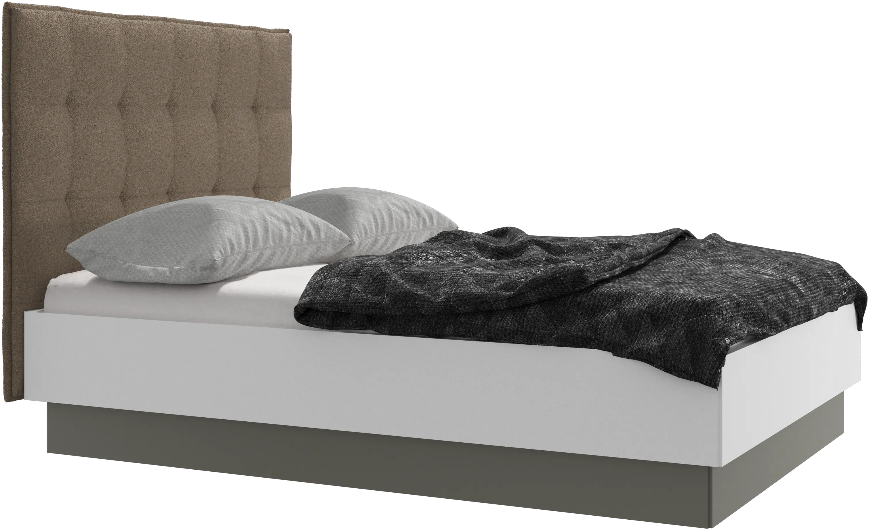 Lugano storage bed with lift-up frame and slats, excl. mattress