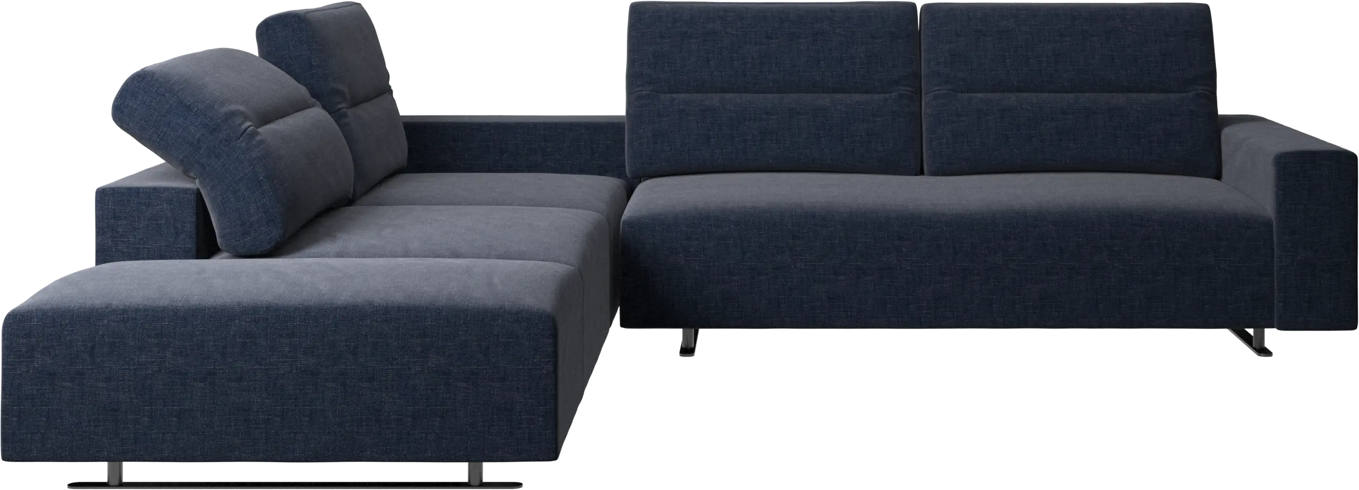 Hampton corner sofa with adjustable back and lounging unit