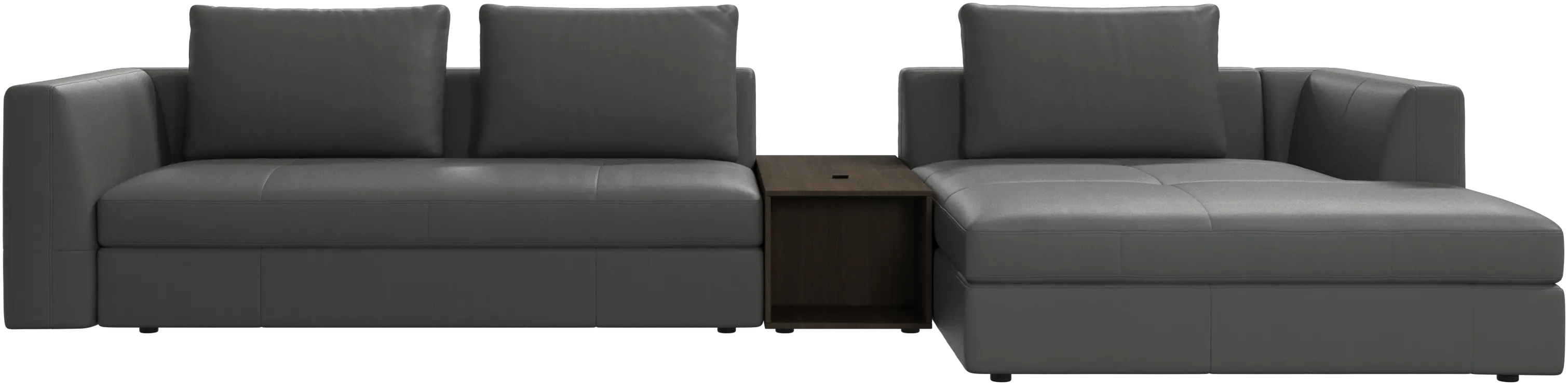 Bergamo chaise longue sofa with storage