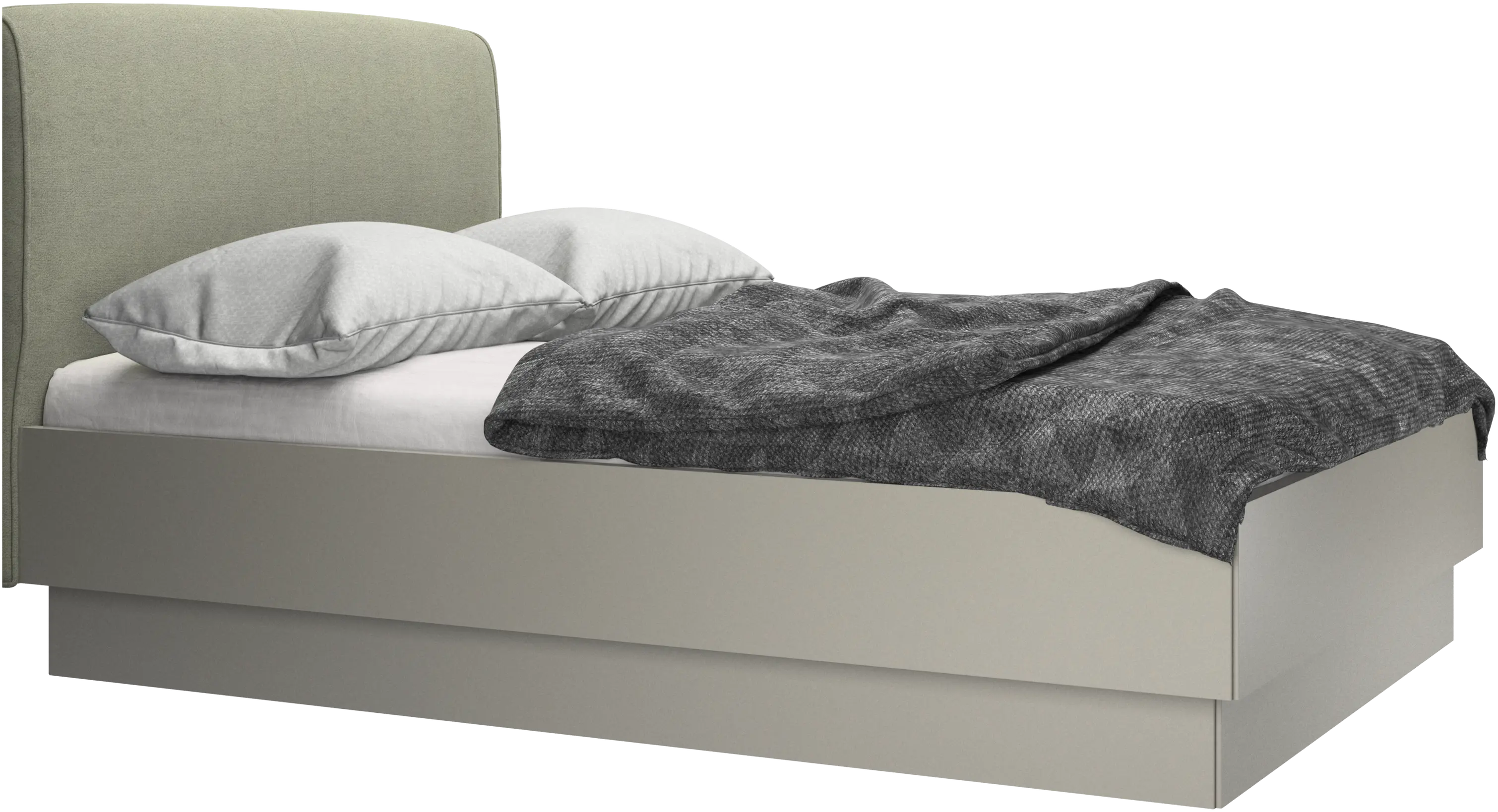 Houston, upholstered bed with storage