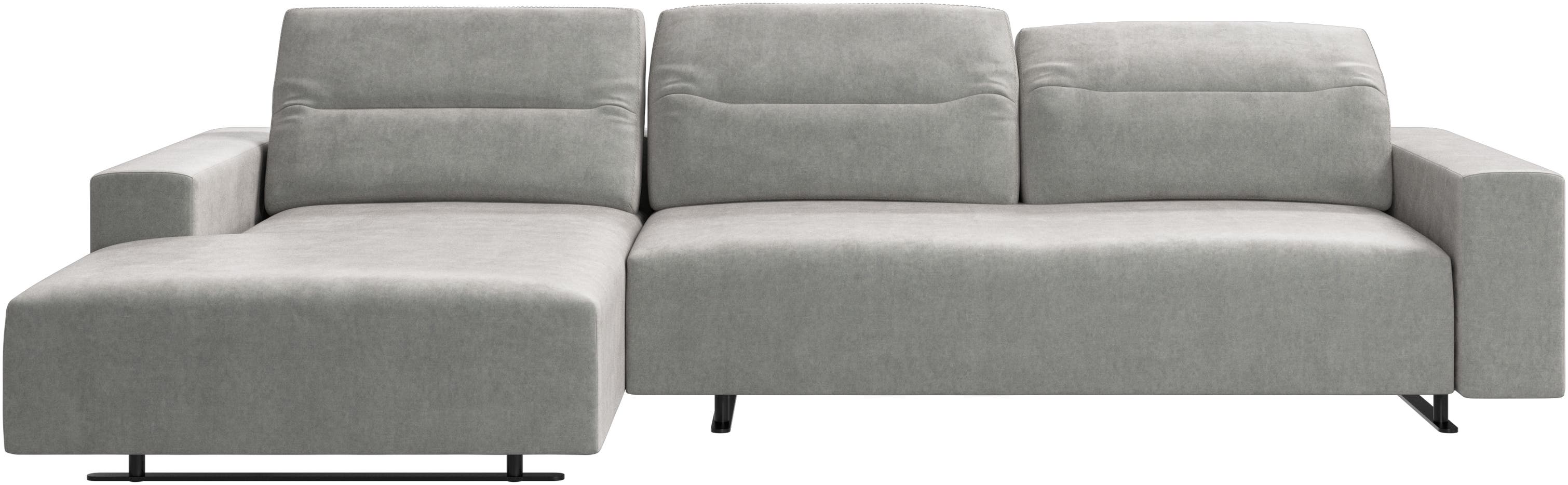 Hampton Sofa mit verstellbarem Rückenpolster und Ruhemodul links
