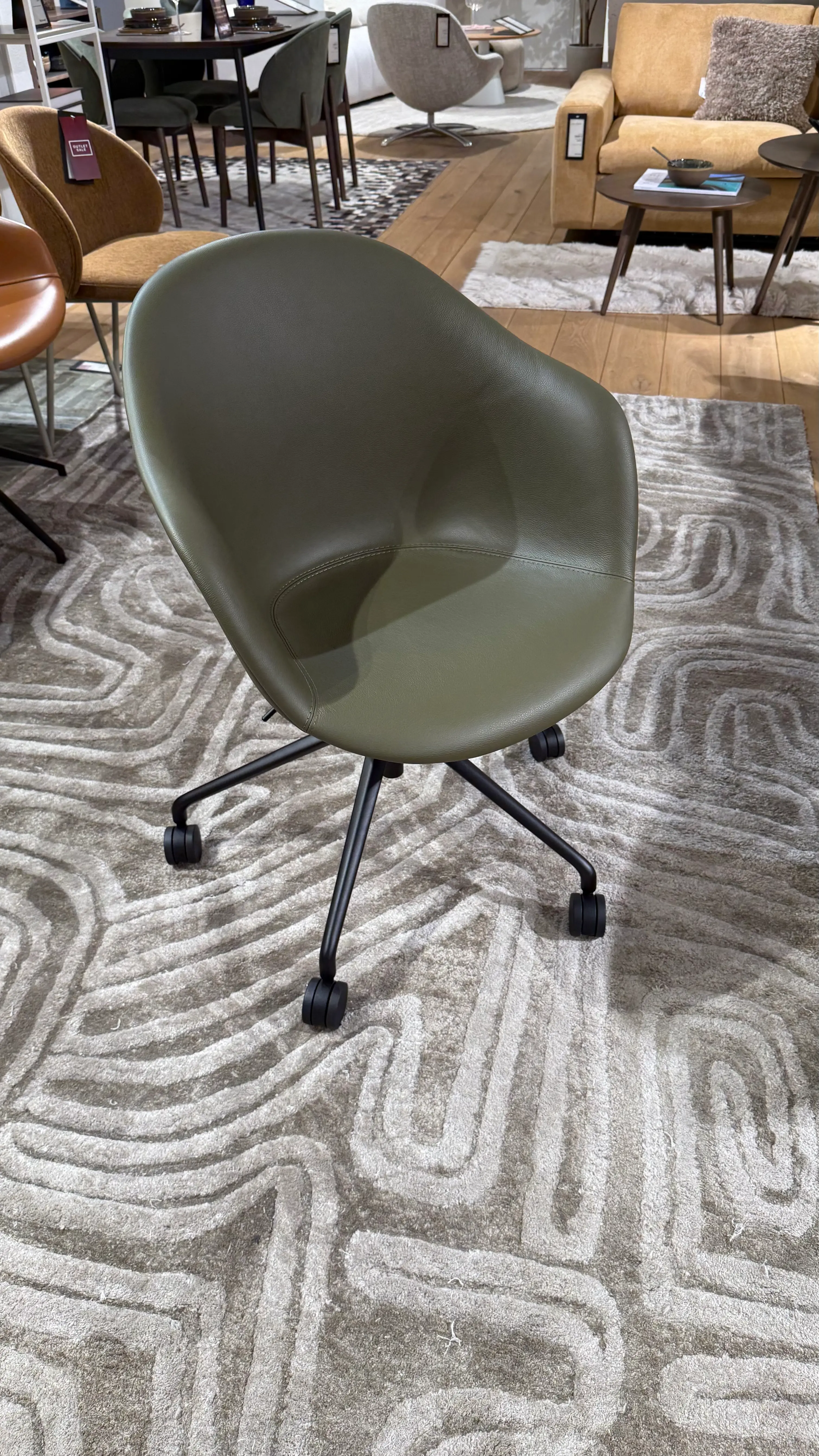Office chairs Adelaide bureaustoel Groen leer -30%