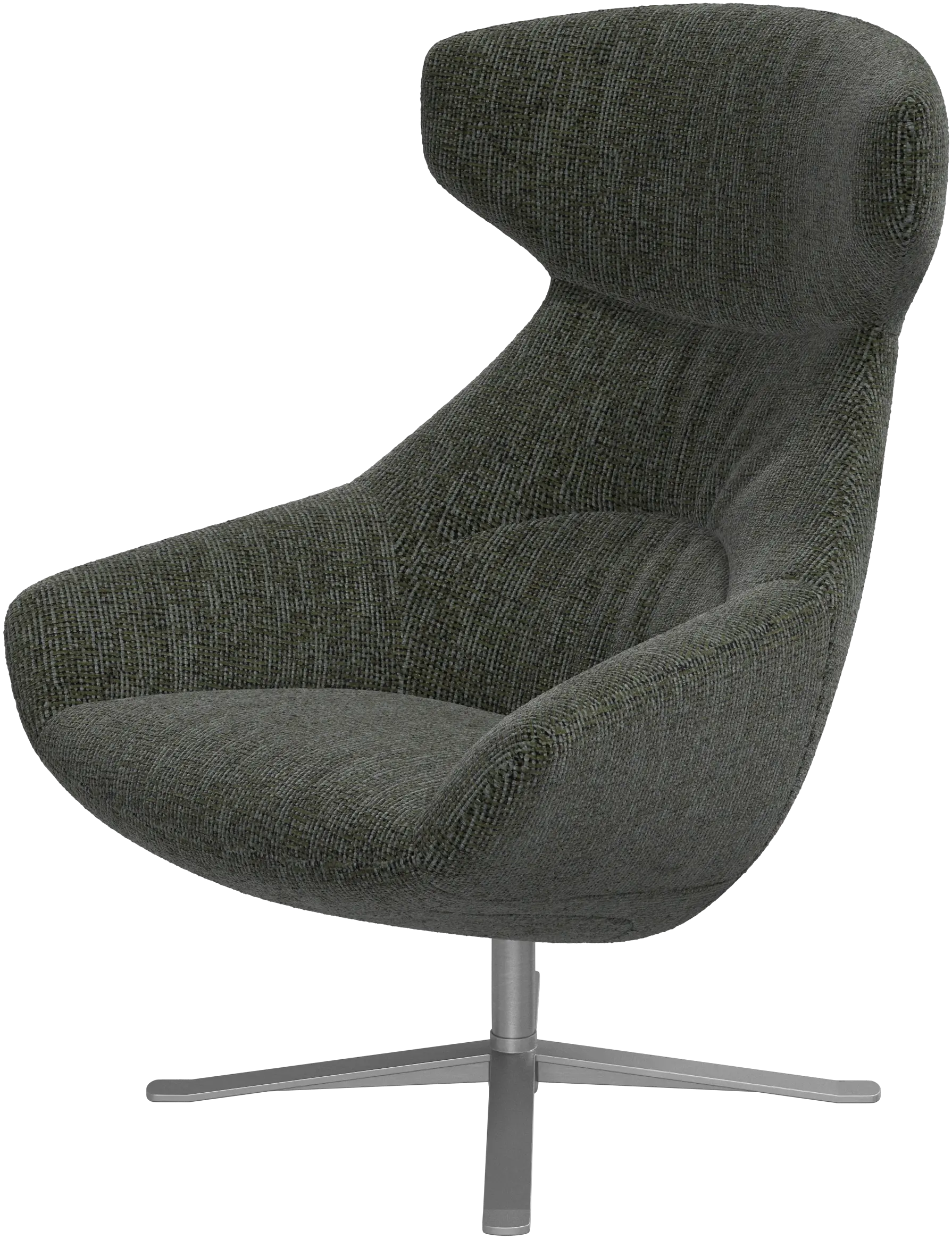 Porto chair with reclining back function and swivel base