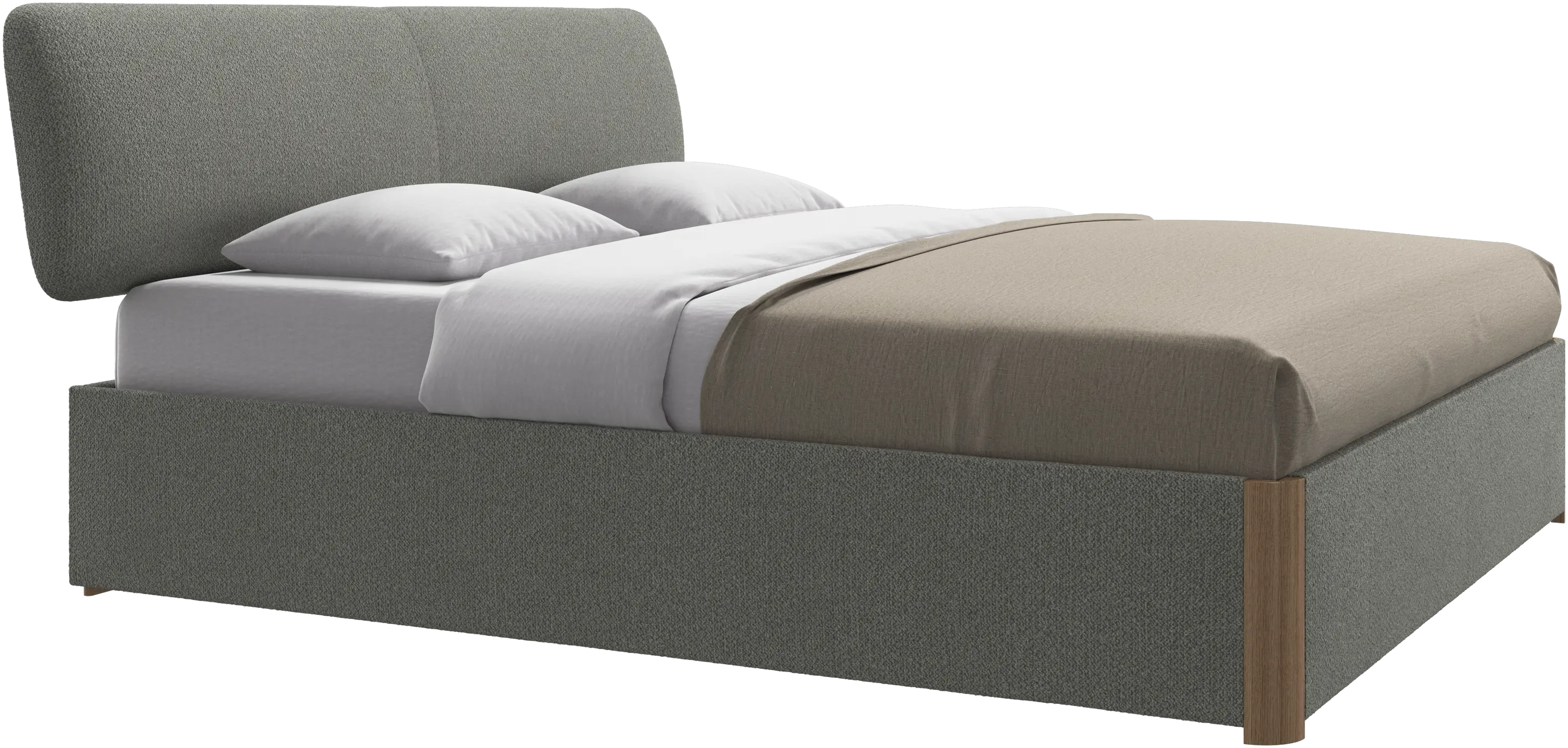 Element bed, bed-mounted headboard, with slats, excl. mattress